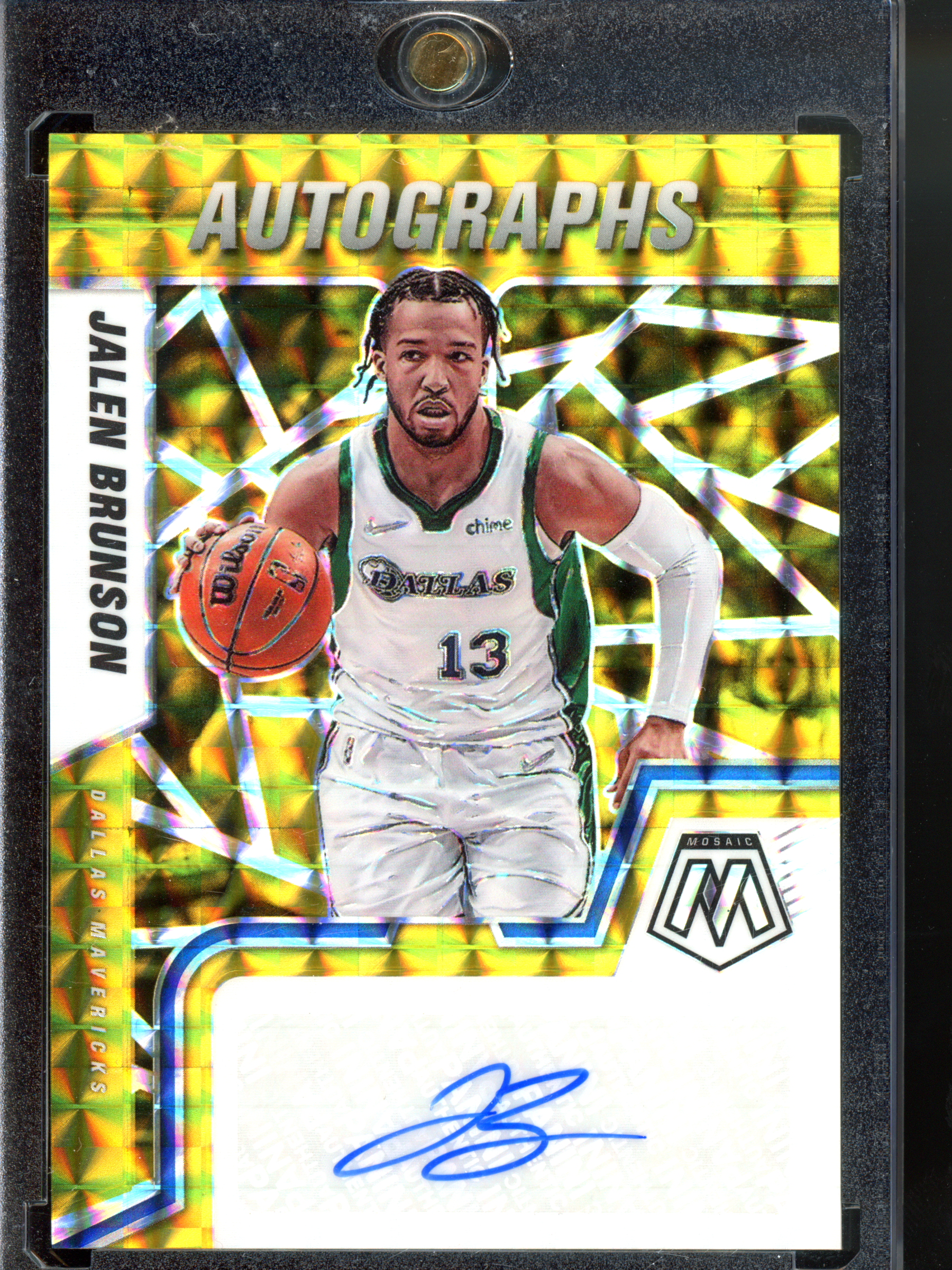 Jalen Brunson Autograph Card - Limited to 10 | 2021-22 Panini Mosaic Gold
