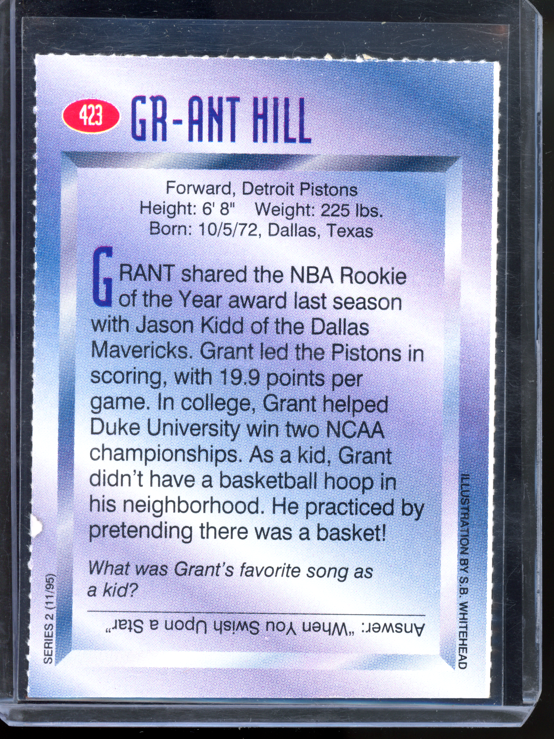 Grant Hill Sports Illustrated for Kids from 1995