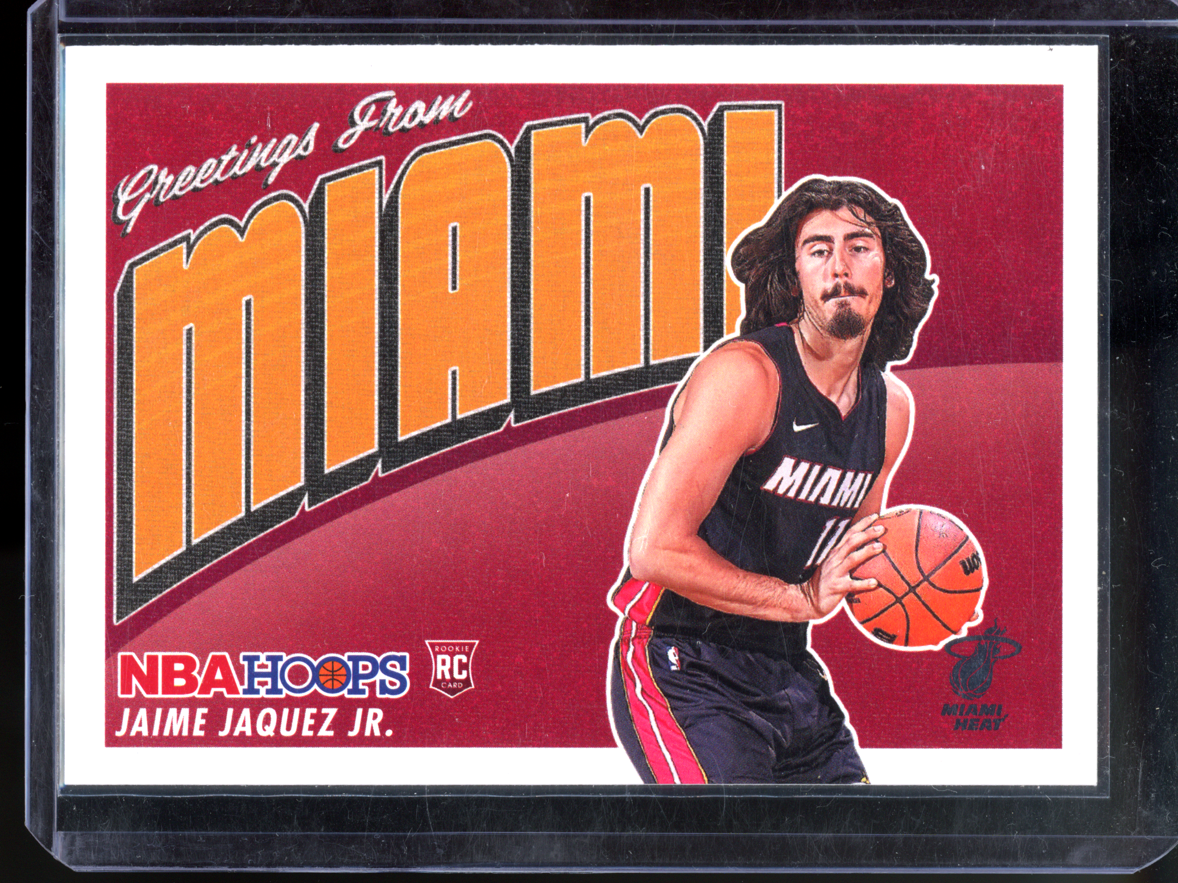 Jaime Jaquez Jr. Greetings from Miami Rookie Card I 2023-24 Panini NBA Hoops