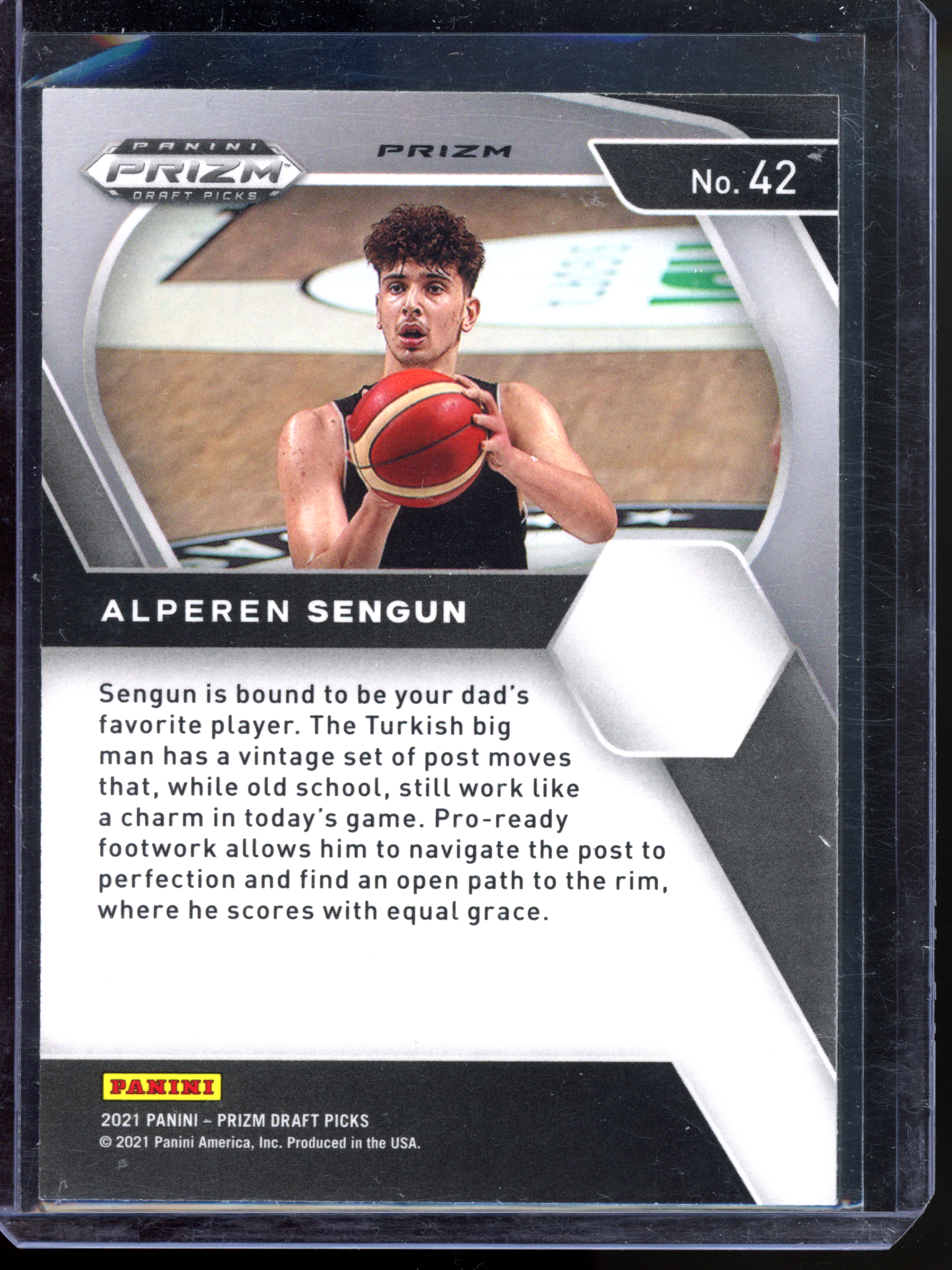 Alperen Sengün Red White & Blue Rookie Card I 2021 Panini Prizm Draft Picks