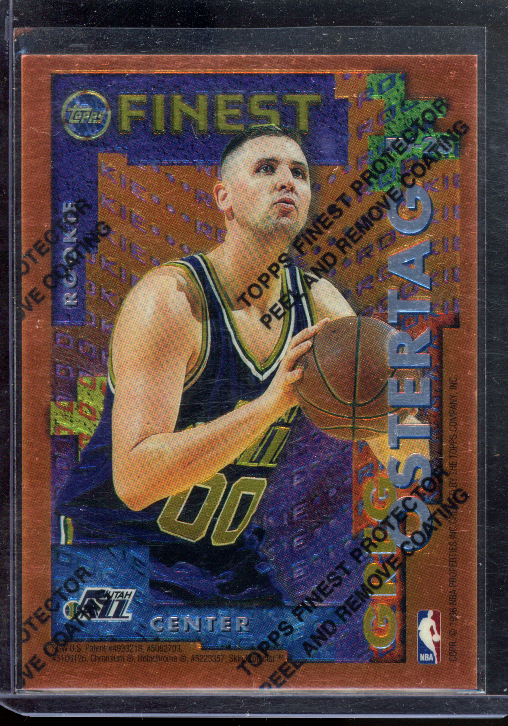 Karl Malone & Greg Ostertag Rookie Card I 1996 Topps Finest with coating