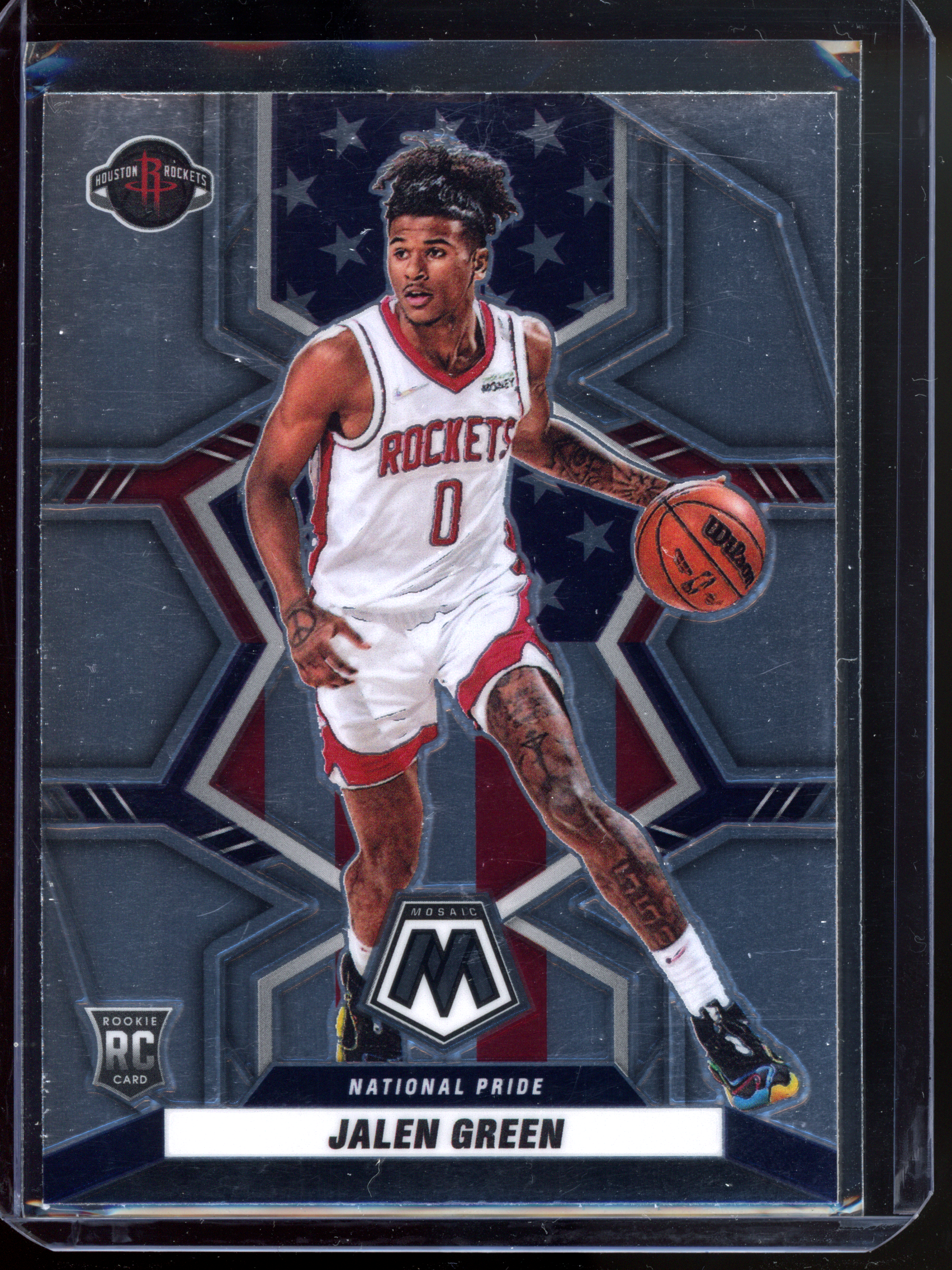 Jalen Green National Pride Rookie Card I 2021-22 Panini Mosaic