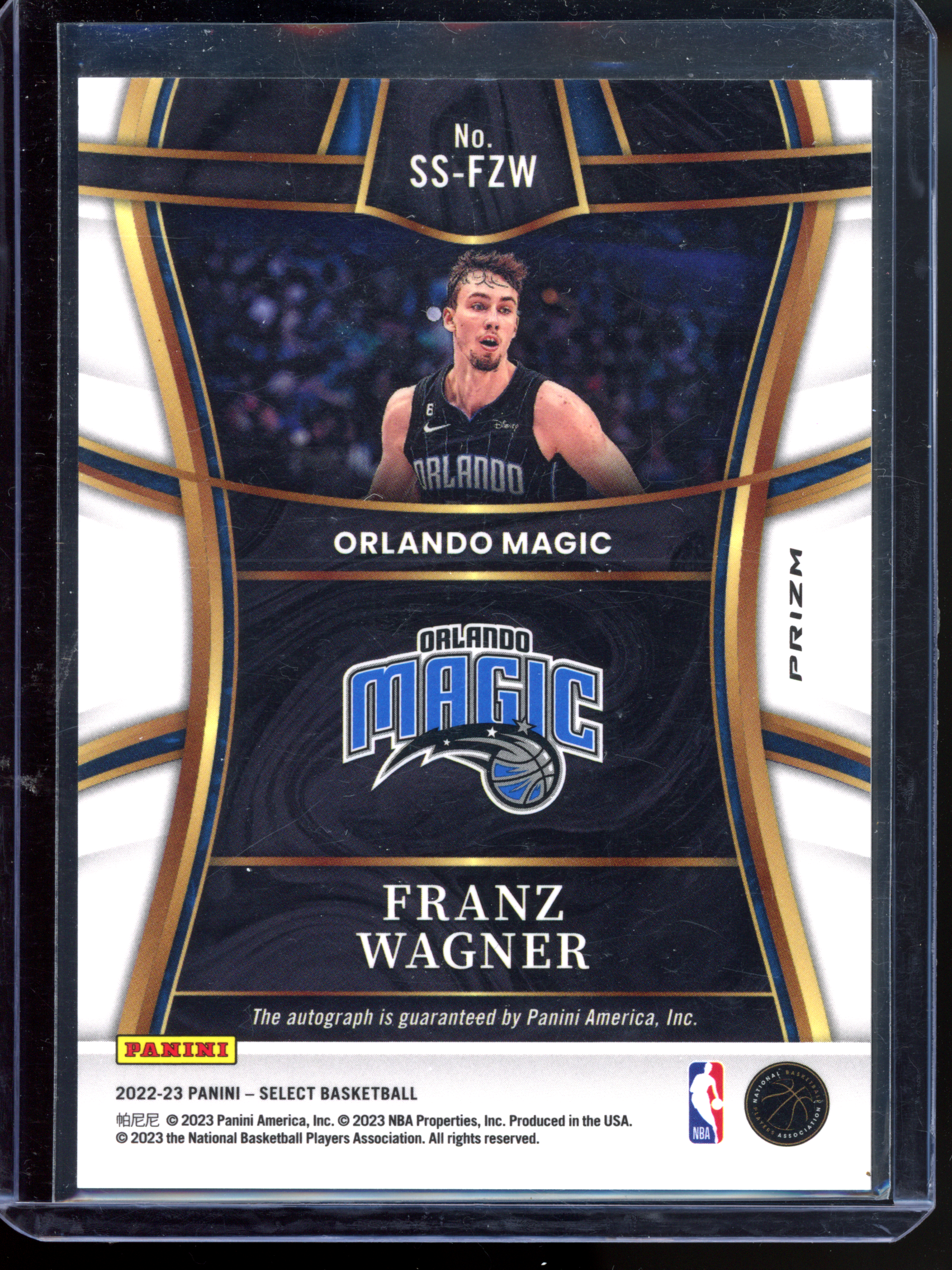 Franz Wagner Autograph Signature Selections I 2022-23 Panini Select
