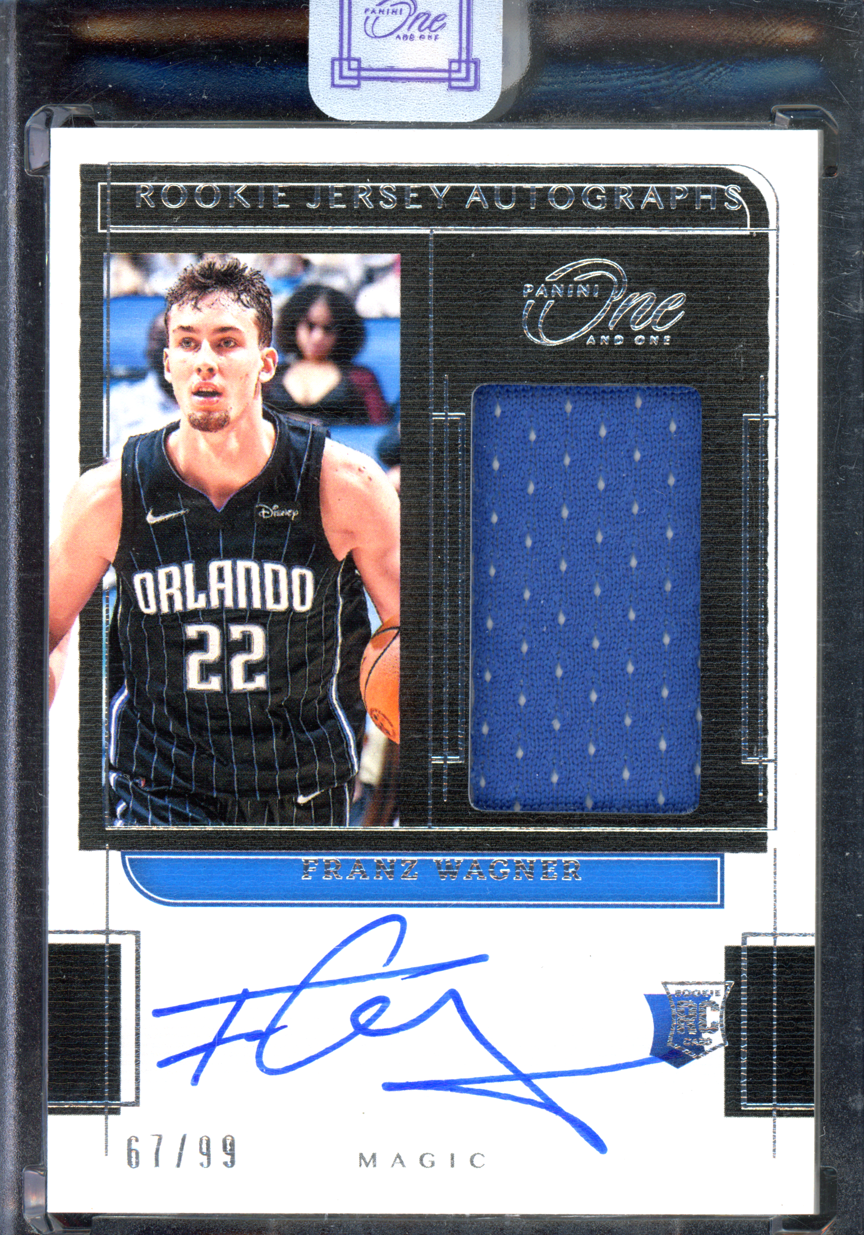 Franz Wagner Rookie Autograph with Jersey Piece - Limited to 99 | 2021-22 Panini One and One