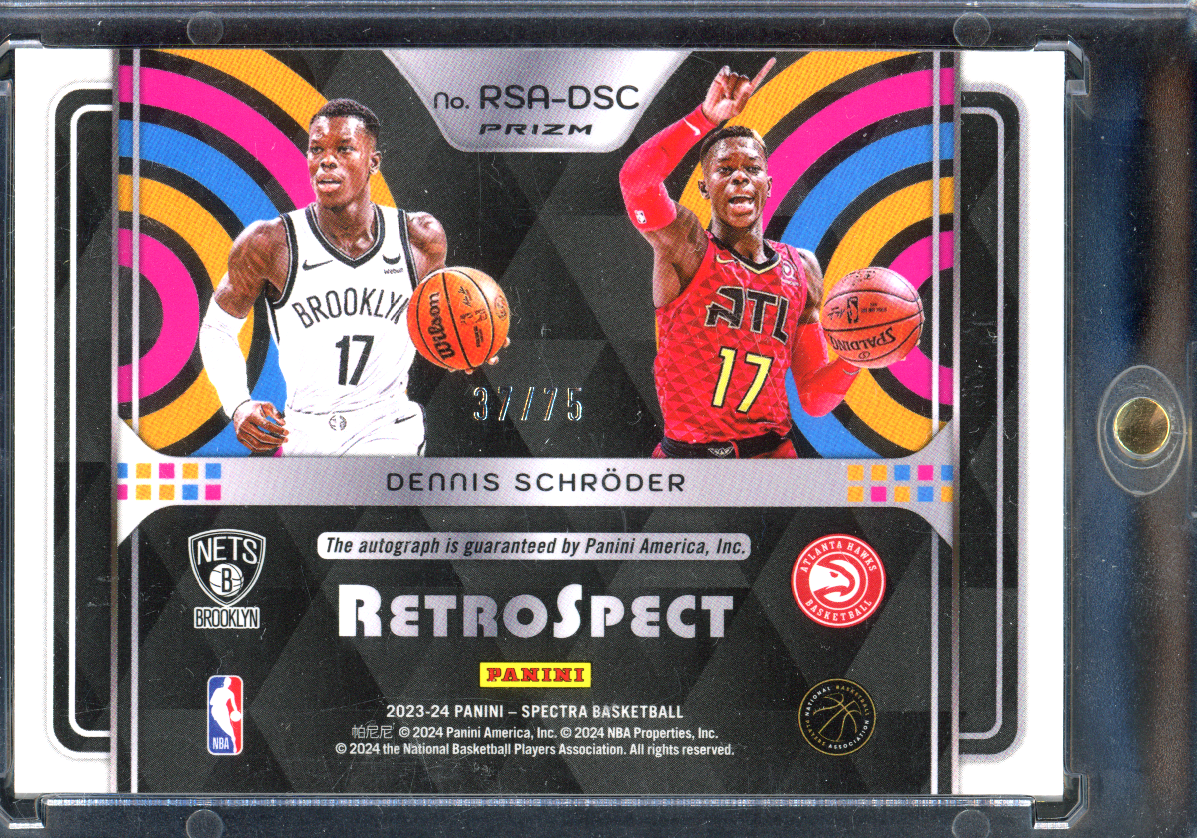 Dennis Schröder Autograph Retrospect - Limited to 75 | 2023-24 Panini Spectra