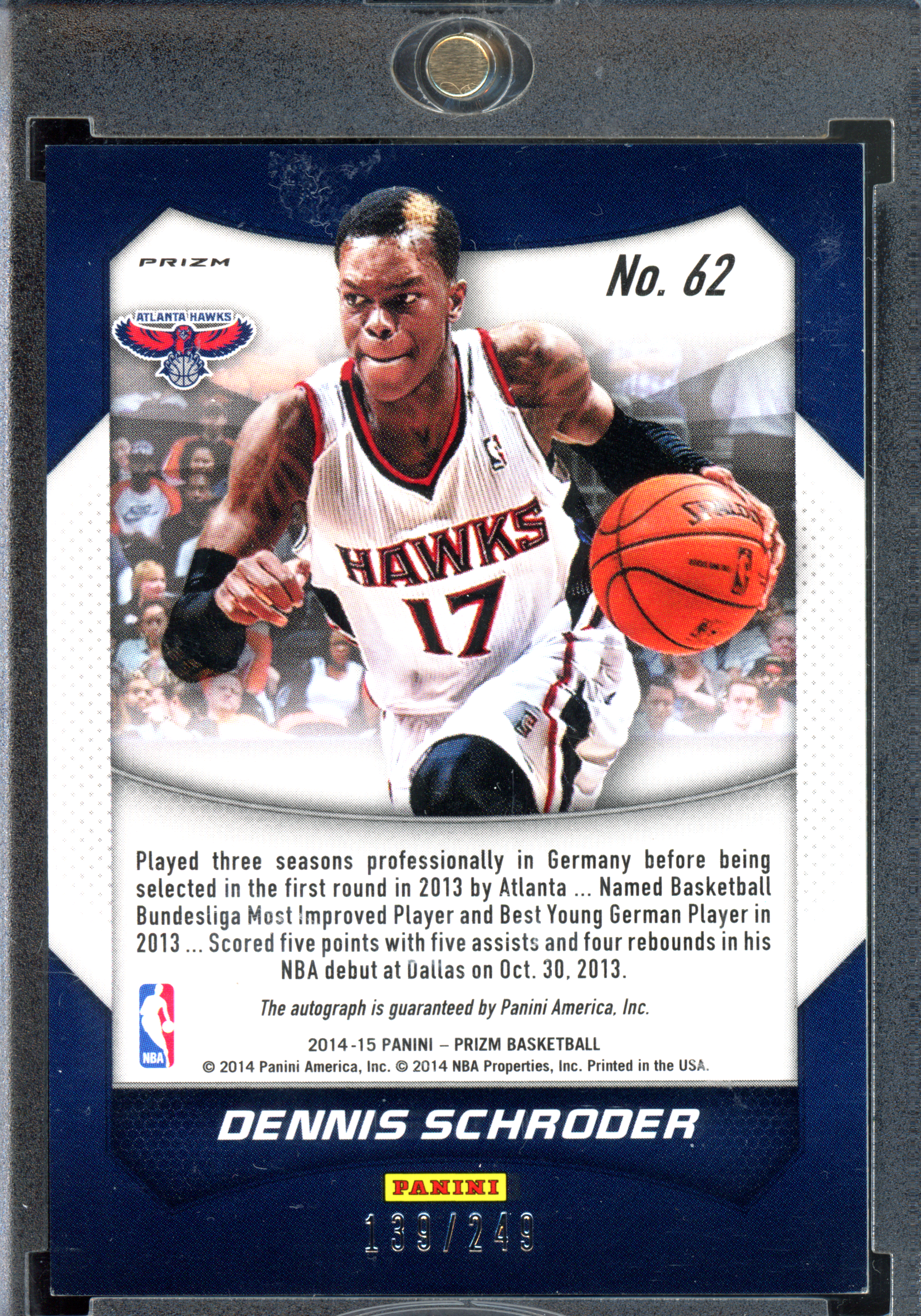 Dennis Schröder Autograph - Limited to 249 | 2014-15 Panini Prizm