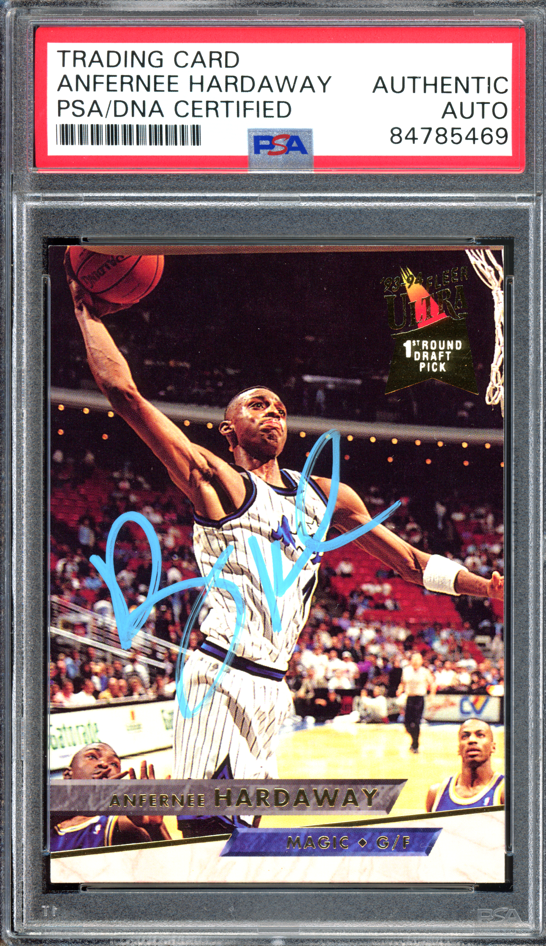 Penny Hardaway Autograph Rookie - Authenticated by PSA I 1993-94 Fleet Ultra