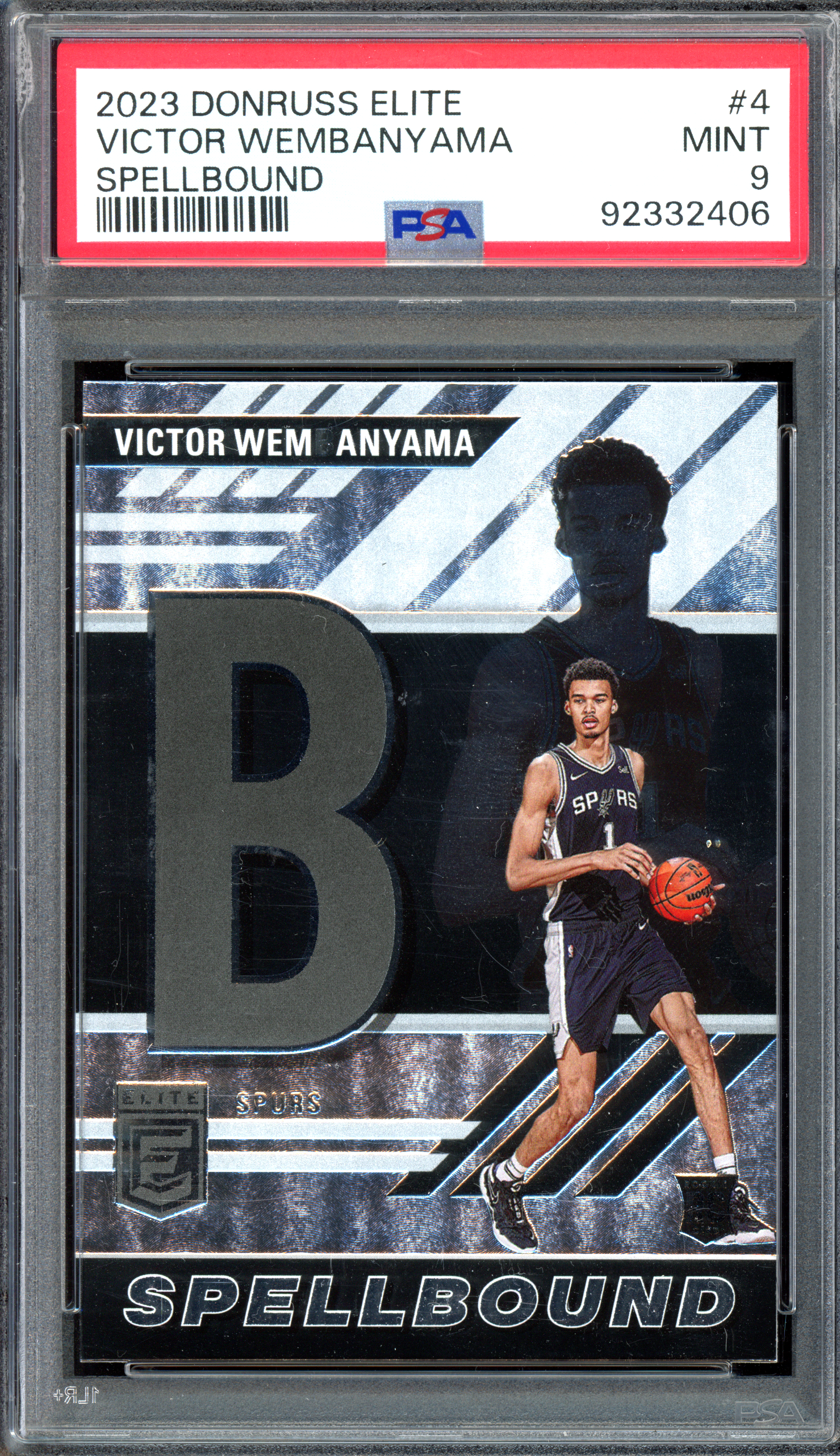 Victor Wembanyama Spellbound Rookie Card PSA 9 I 2023-24 Panini Donruss Elite