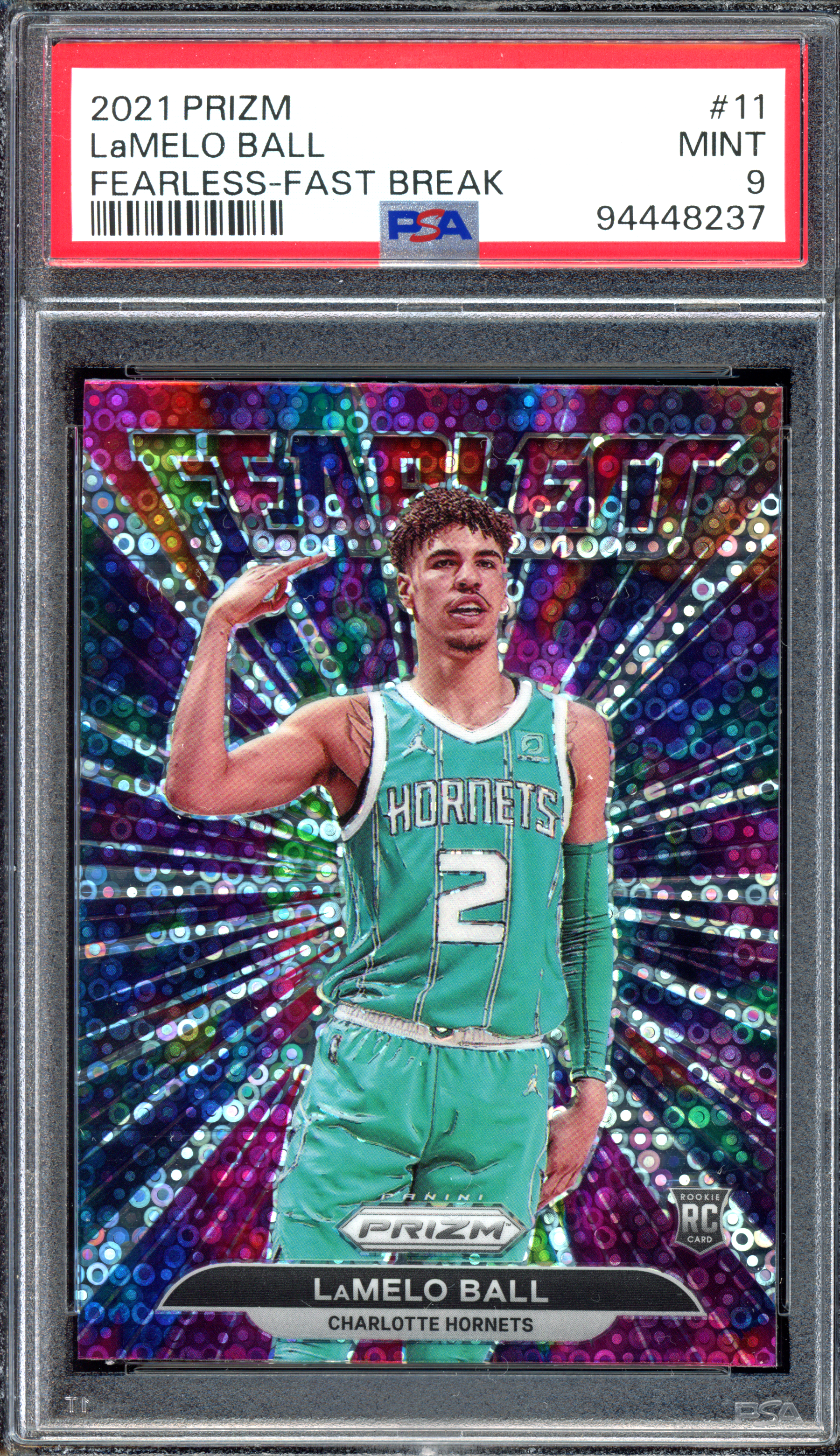 LaMelo Ball Fearless - Fast Break Rookie Card PSA 9 I 2021-22 Panini Prizm