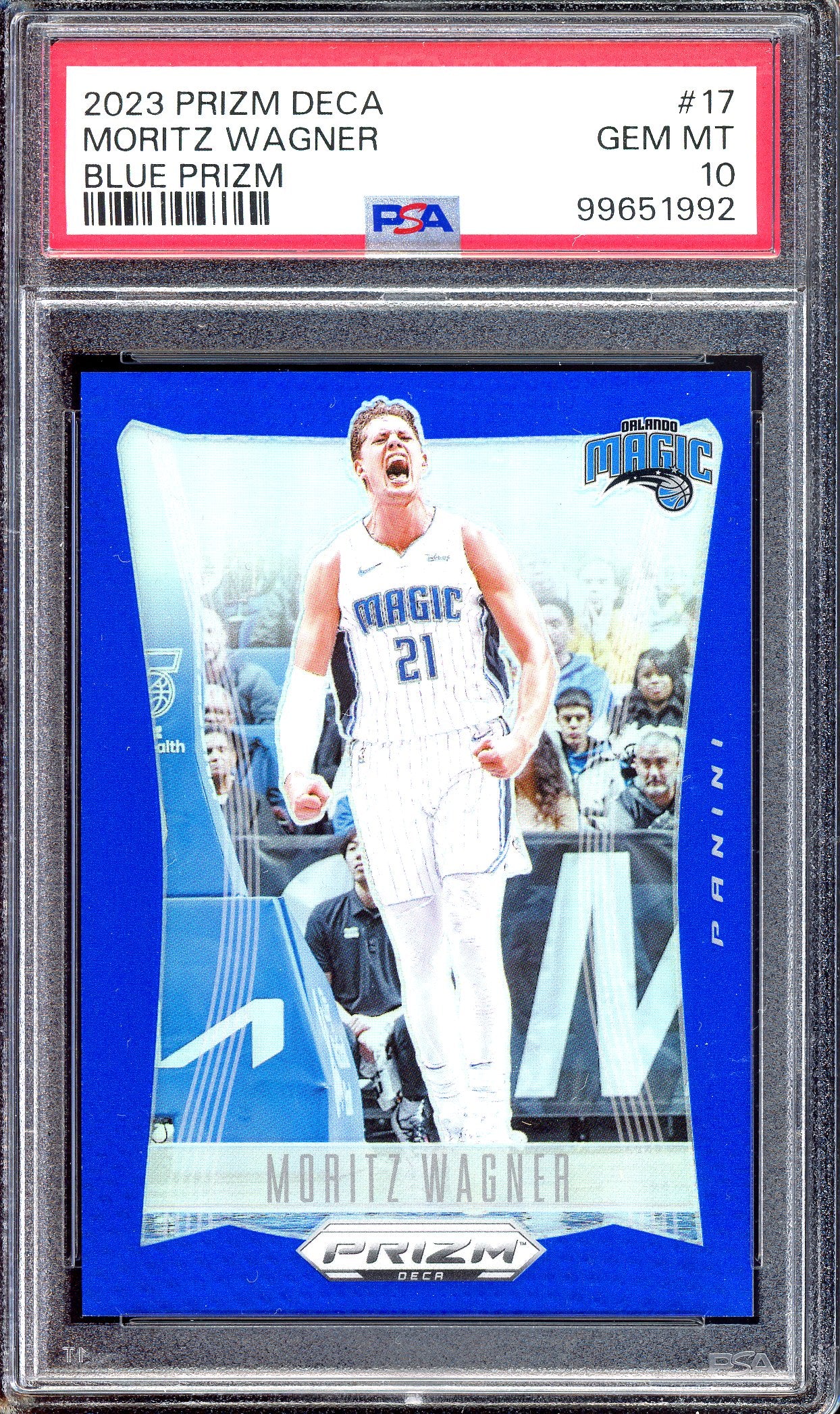 Moritz Wagner Blue - Limited to 149 - PSA 10 - 2023-24 Panini Prizm Deca