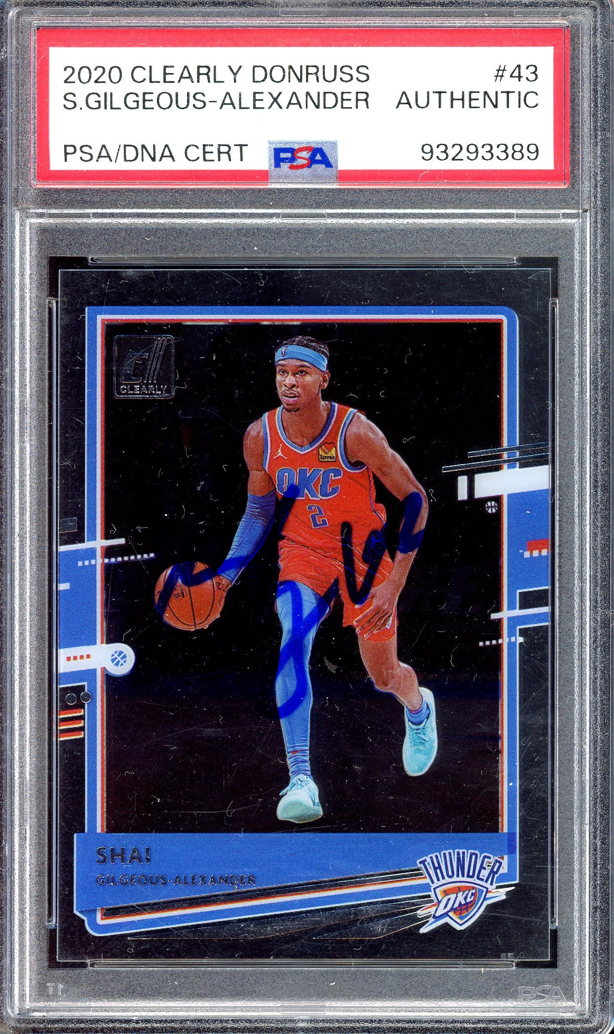 Shai Gilgeous-Alexander Autograph - Authenticated by PSA - 2020 Clearly Donruss