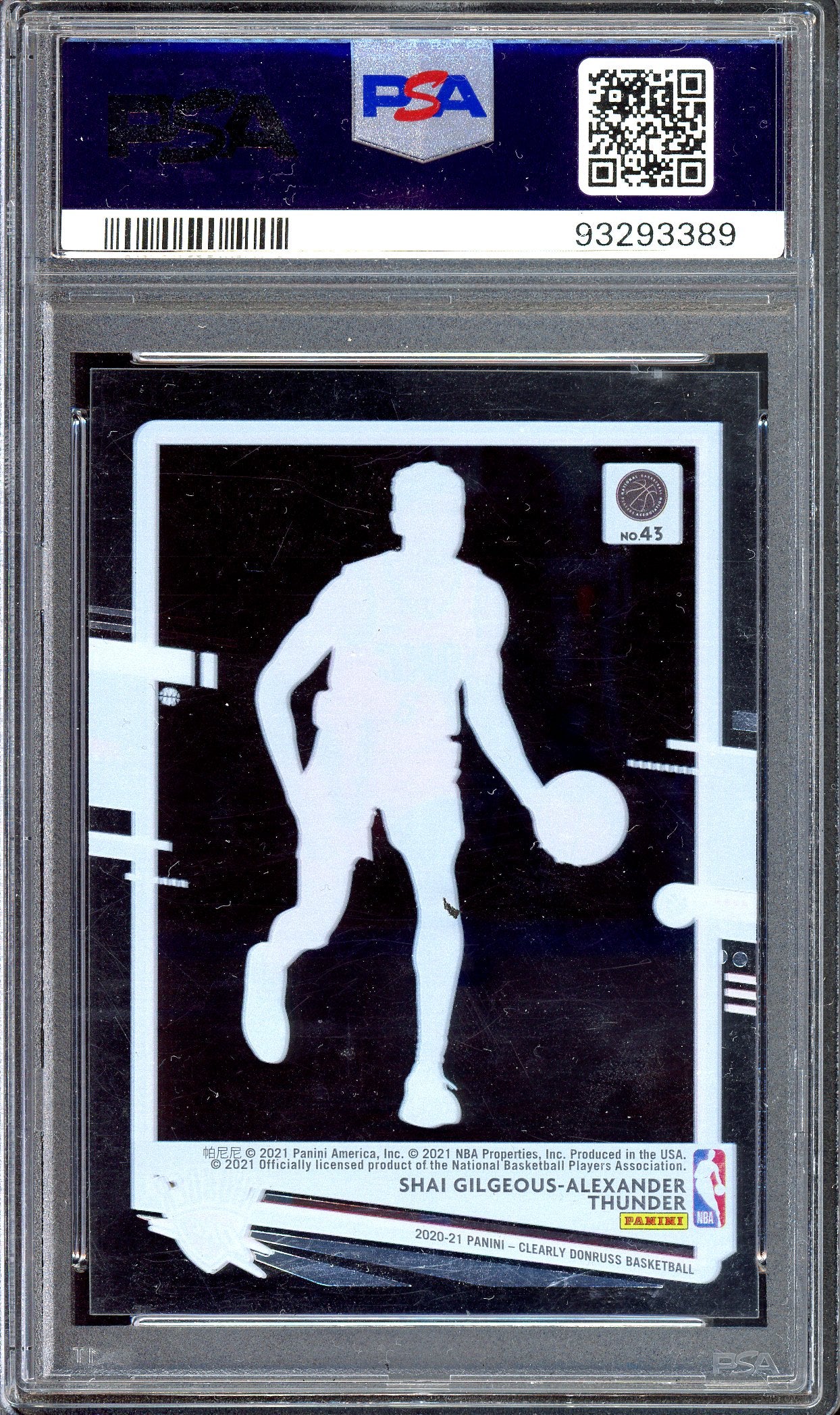 Shai Gilgeous-Alexander Autograph - Authenticated by PSA - 2020 Clearly Donruss