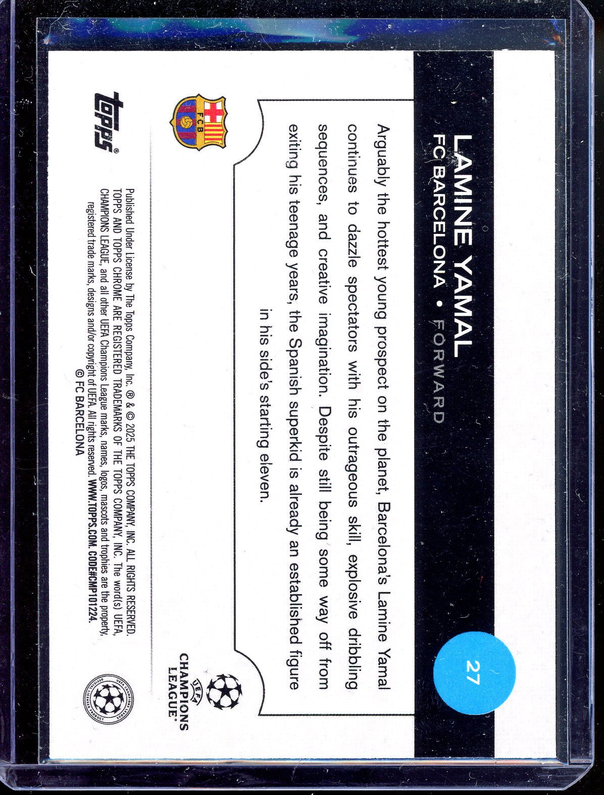 Lamine Yamal Future Stars - Limited to 299 - 2025 Topps UEFA Champions League