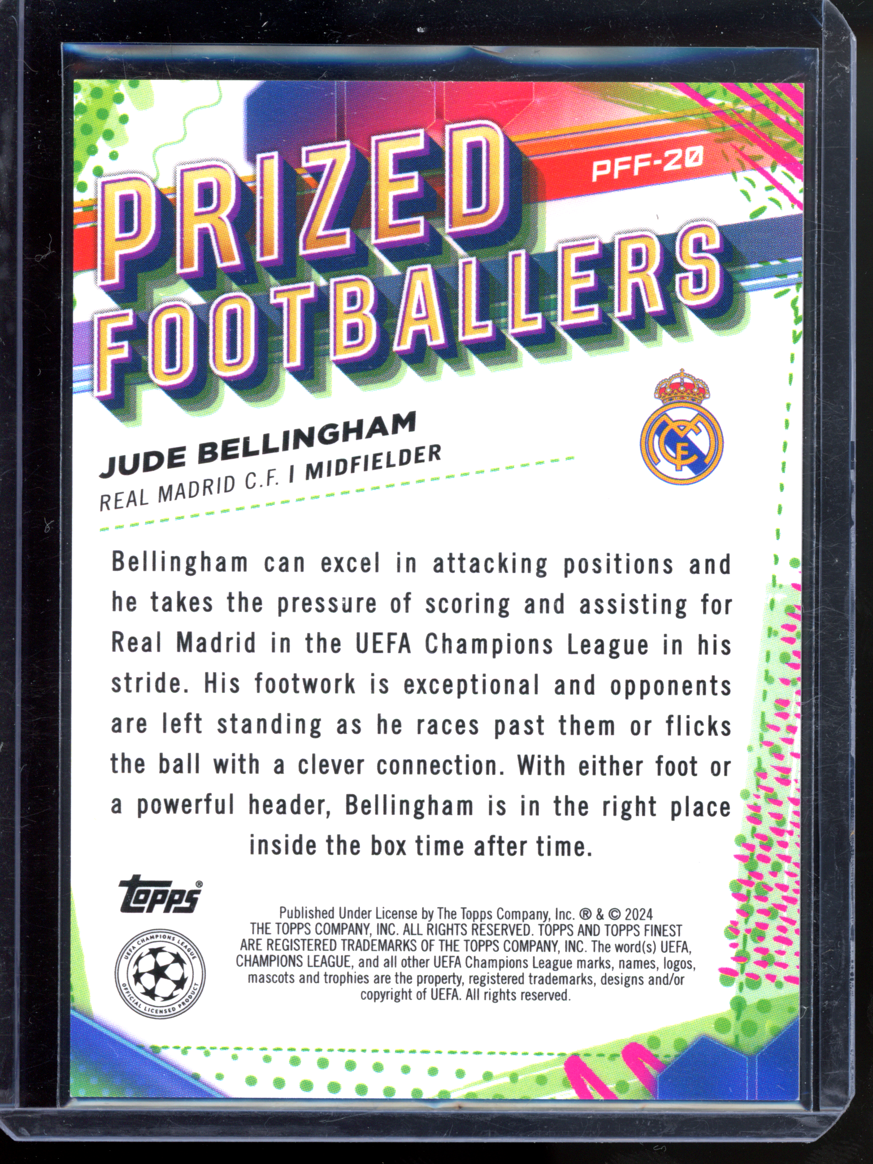 Jude Bellingham Case Hit Card - found in 1:504 packs I 2023-24 Topps Finest Prized Footballers Orange/Red