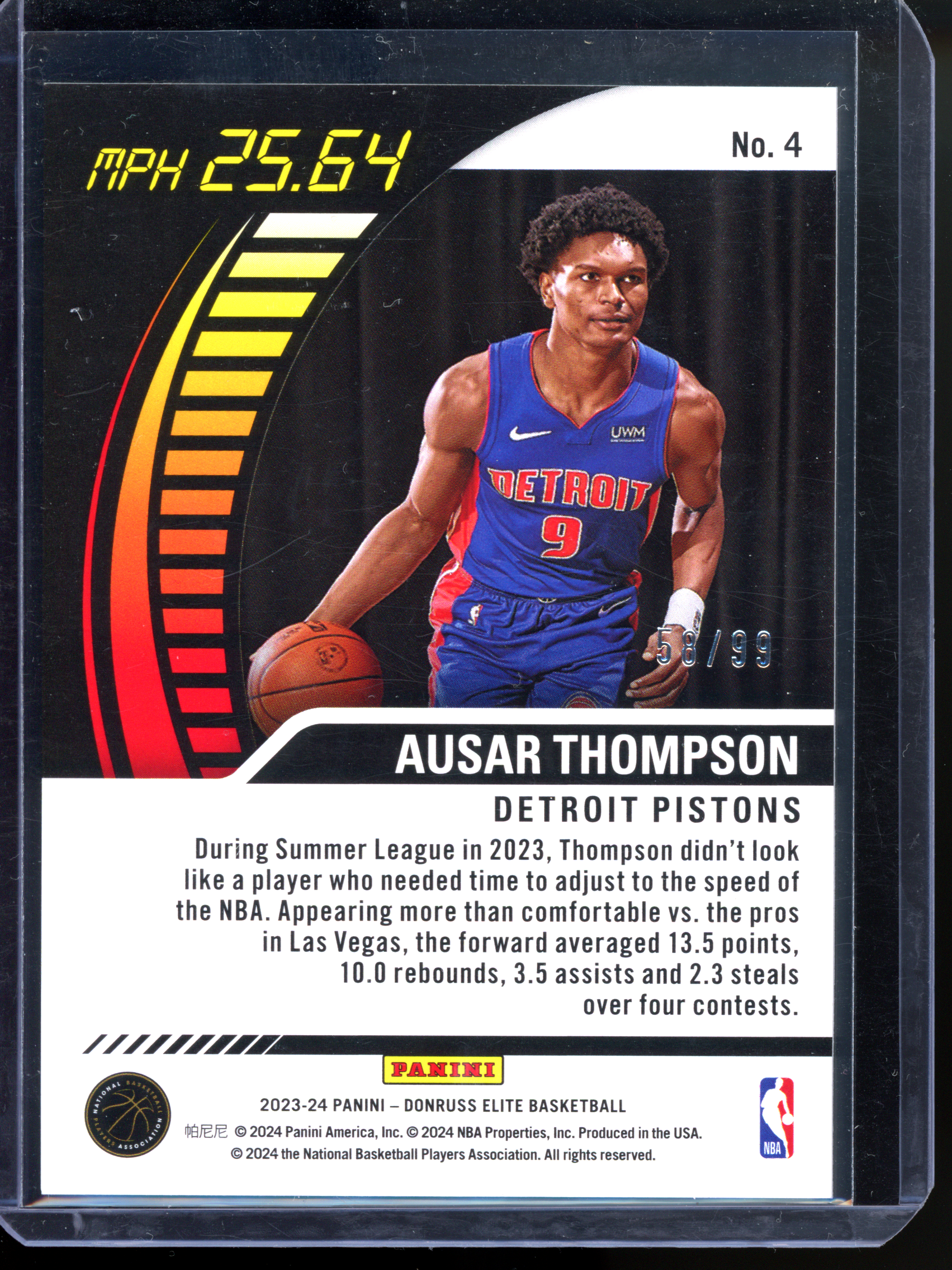 Ausar Thompson - Limited to 99 I 2023-24 Donruss Elite Full Throttle