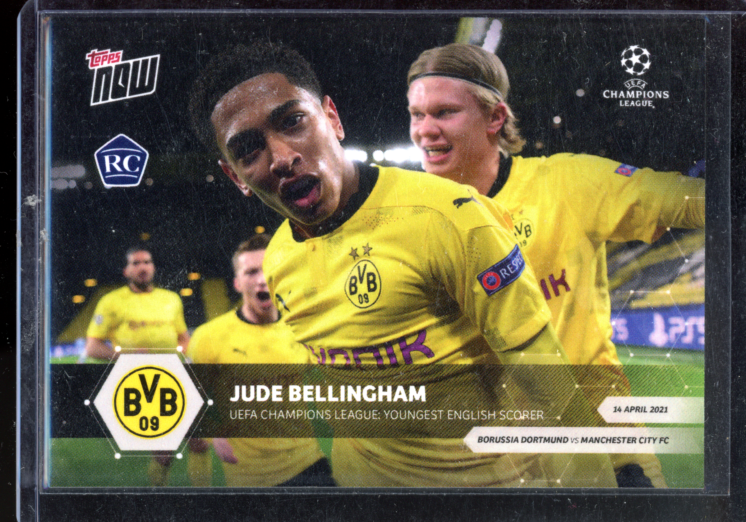 Jude Bellingham Youngest English Scorer Rookie Card I 2021 Topps Now Champions League