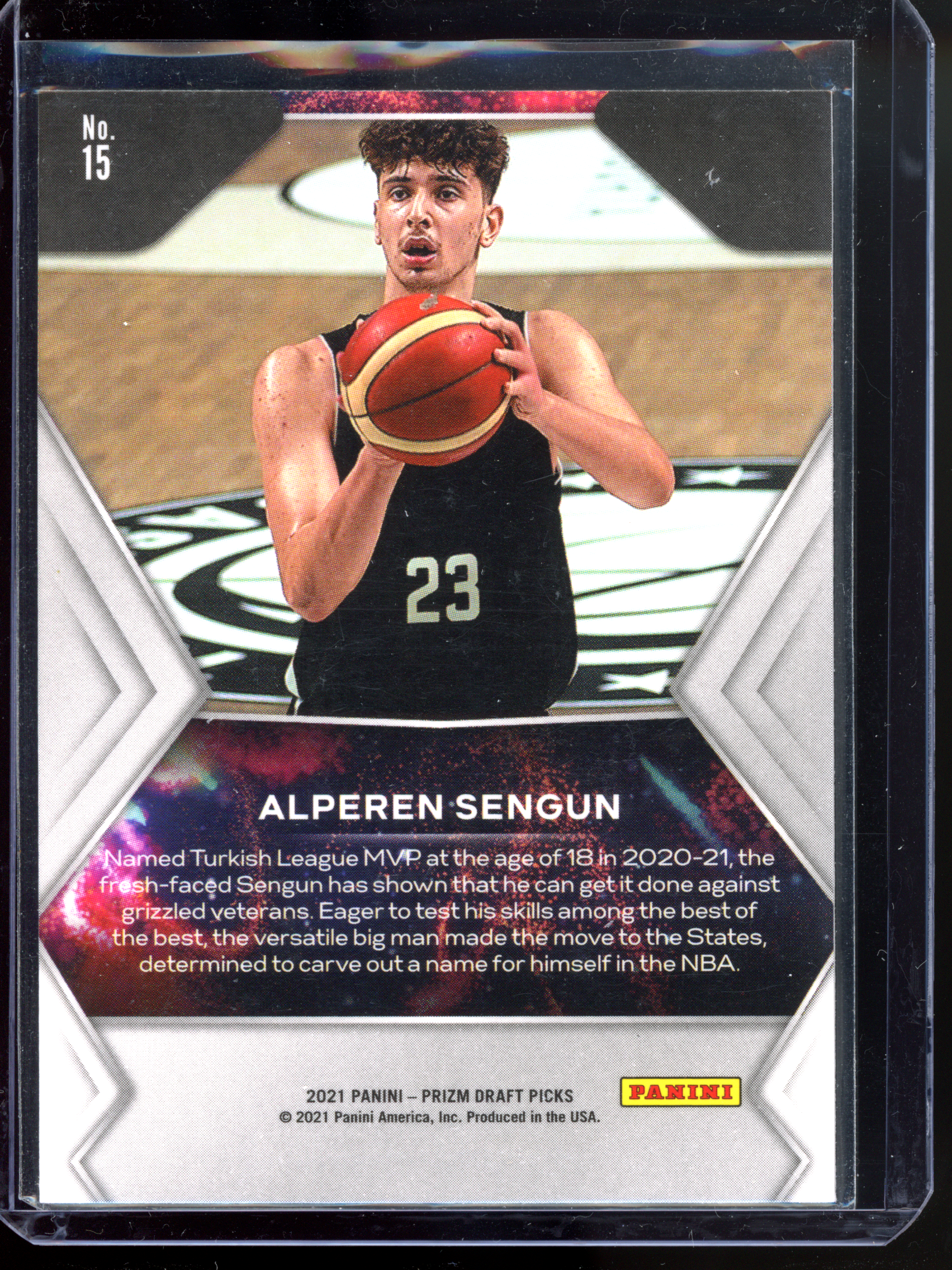 Alperen Sengün Fireworks Rookie Card I 2021-22 Panini Prizm Draft Picks
