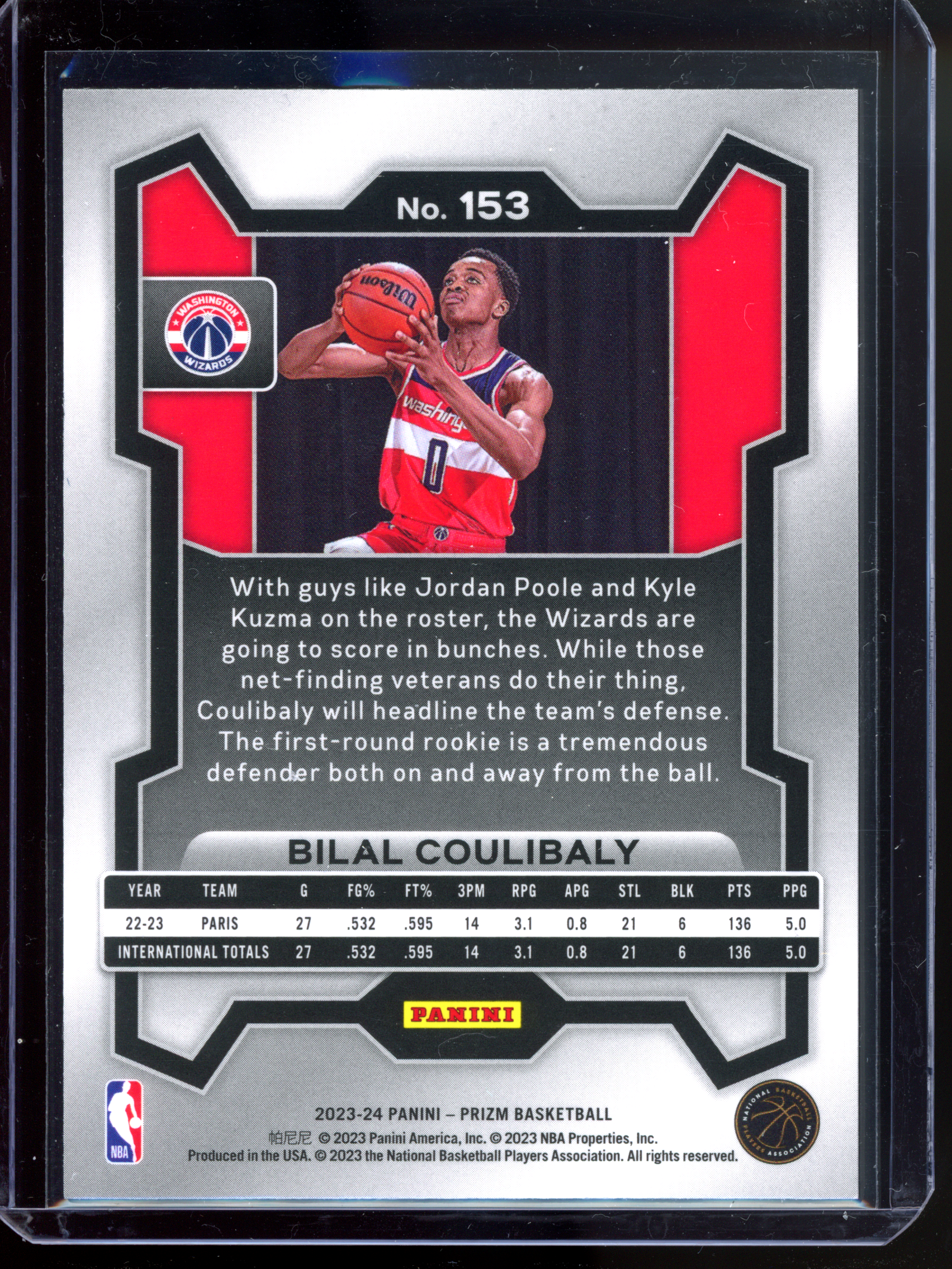 Bilal Coulibaly Rookie Card I 2023-24 Panini Prizm