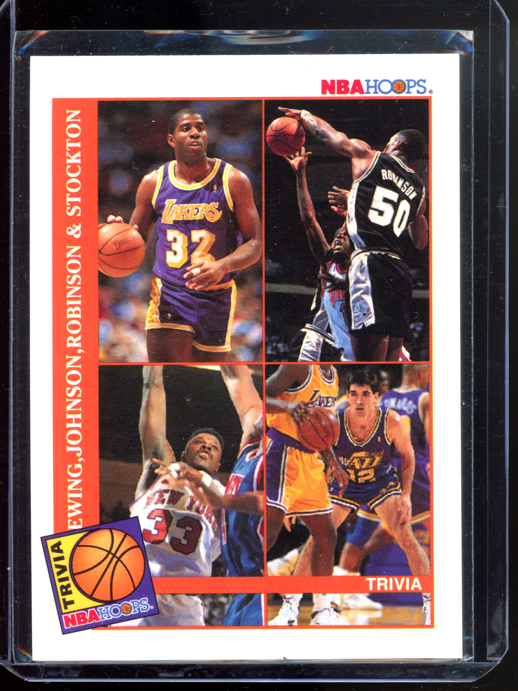 Magic Johnson &amp; David Robinson &amp; Patrick Ewing &amp; John Stockton Trivia I 1993 Skybox