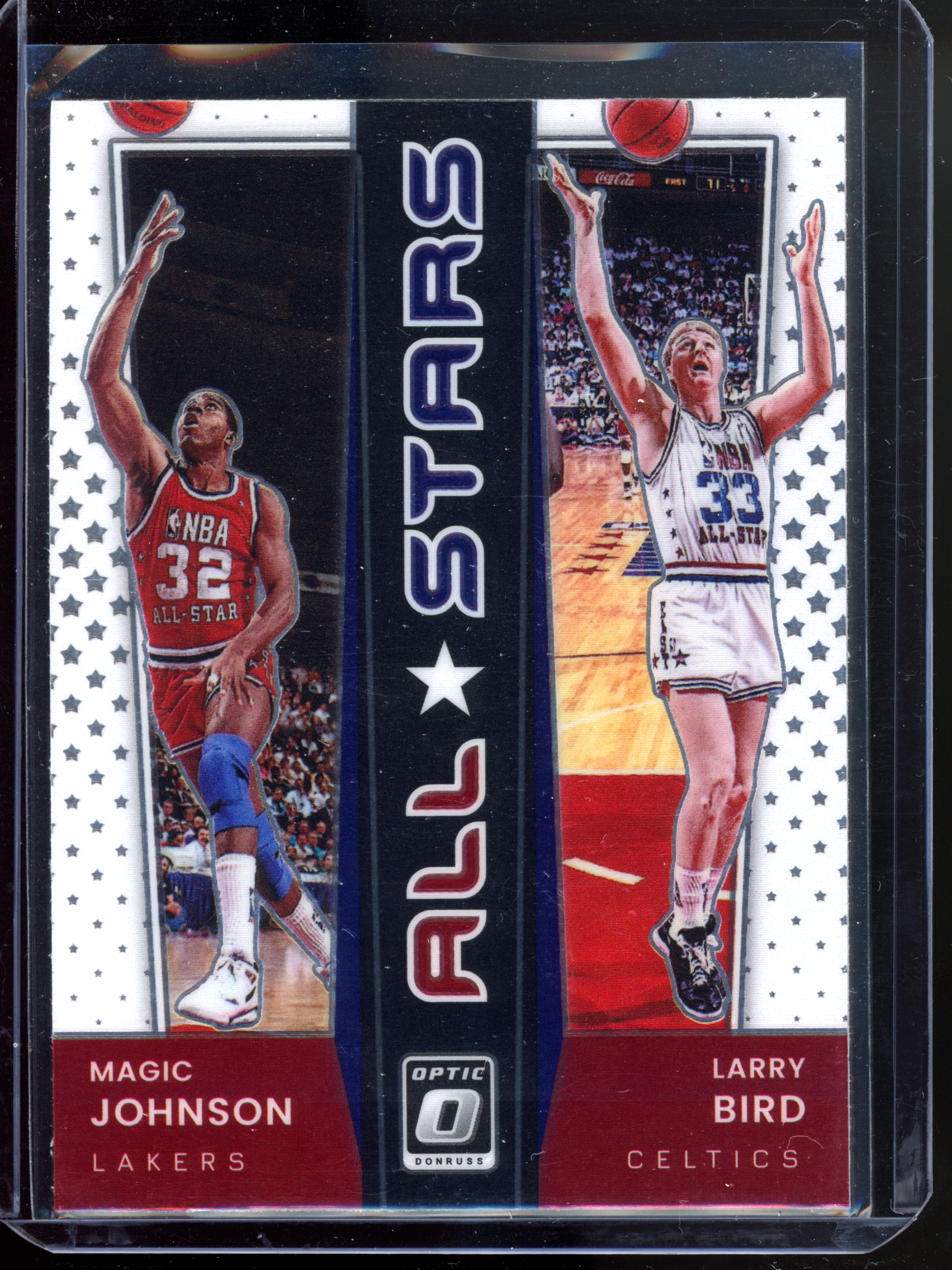 Magic Johnson &amp; Larry Bird All-Stars I 2021-22 Panini Donruss Optic