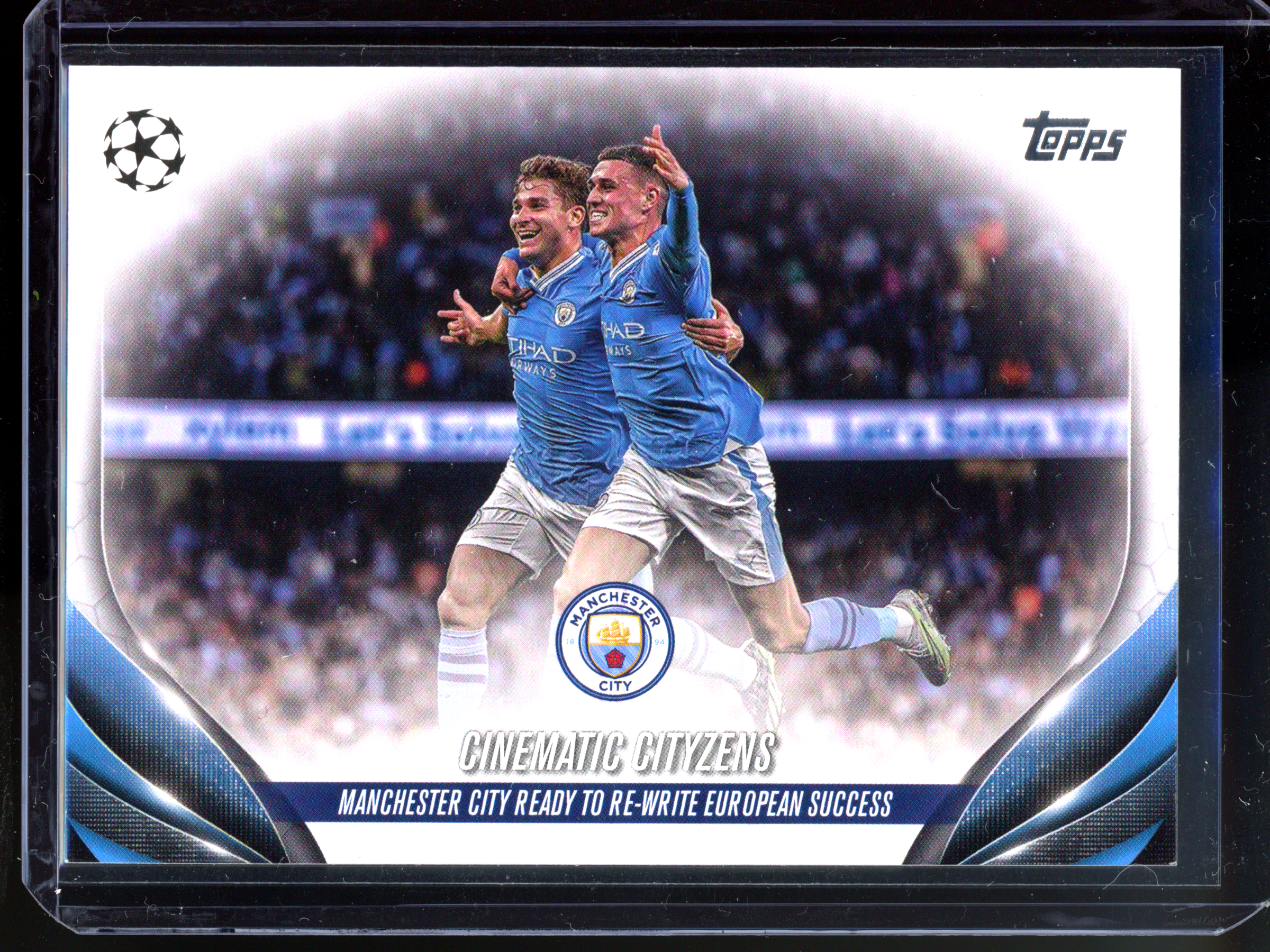 Phil Foden &amp; Julian Alvarez Cinematic Cityzens I 2023-24 Topps UEFA Club Competitions