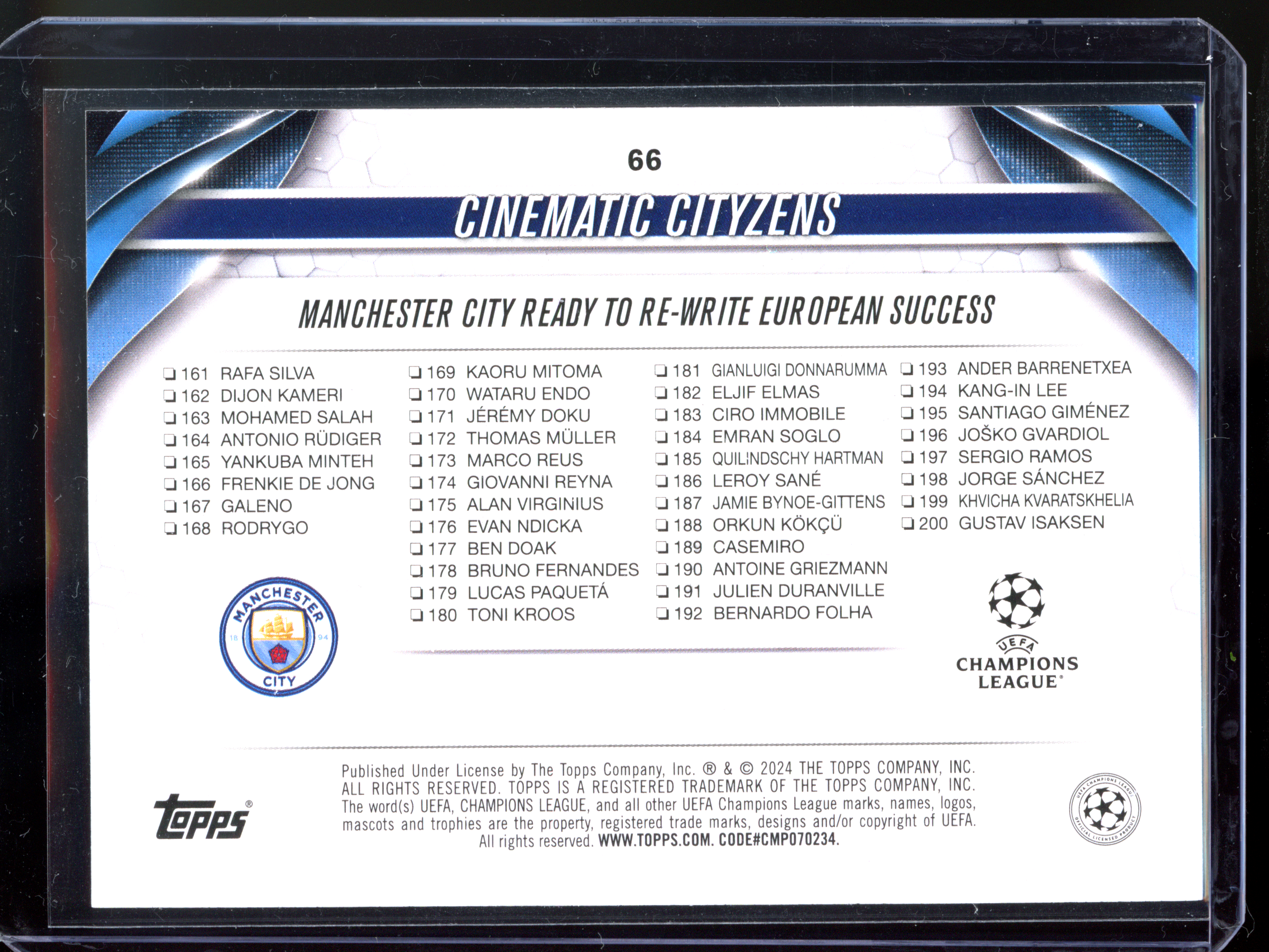 Phil Foden &amp; Julian Alvarez Cinematic Cityzens I 2023-24 Topps UEFA Club Competitions