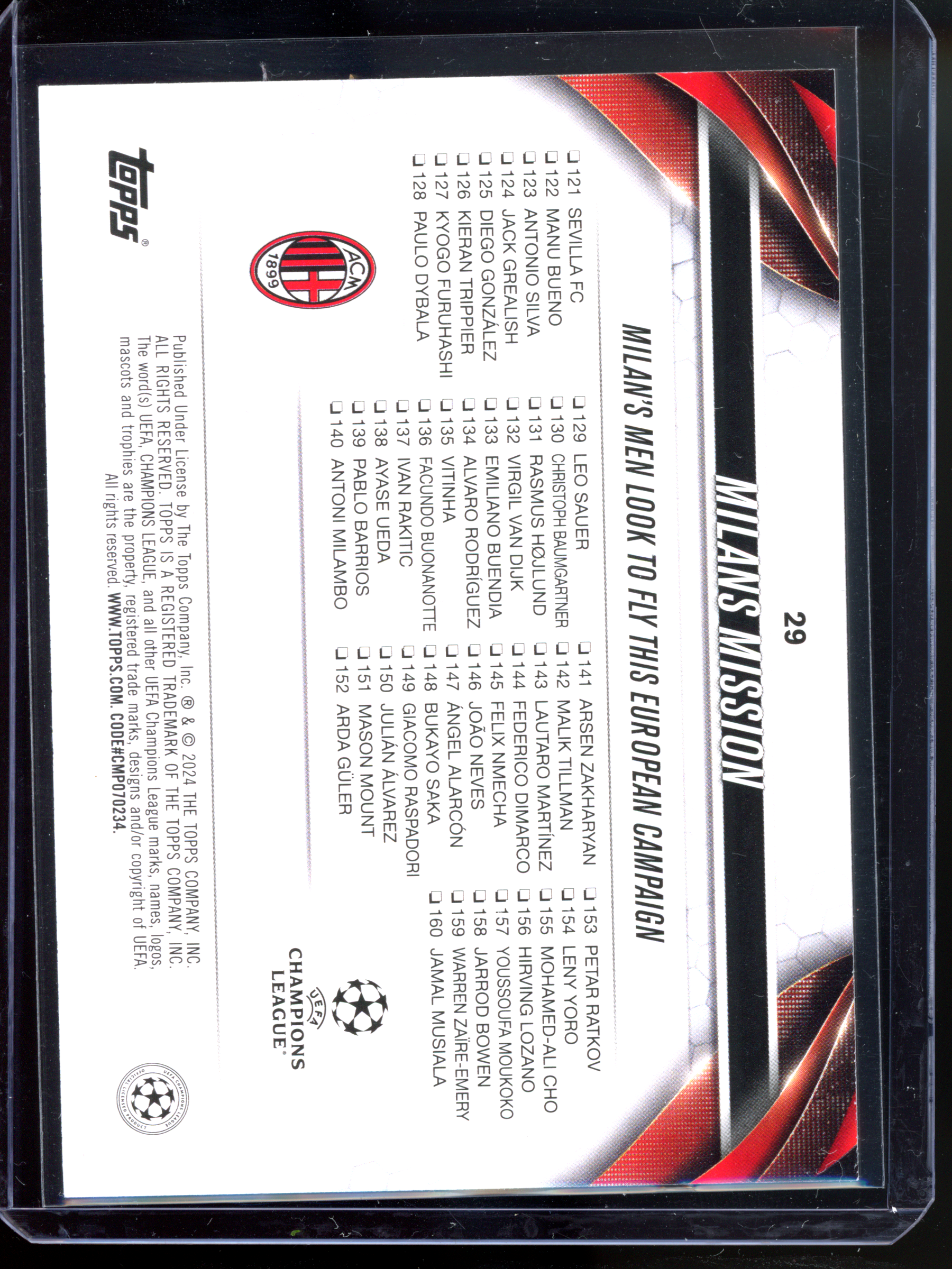 Rafael Leao &amp; Theo Hernandez Milan's Mission I 2023-24 Topps UEFA Club Competitions