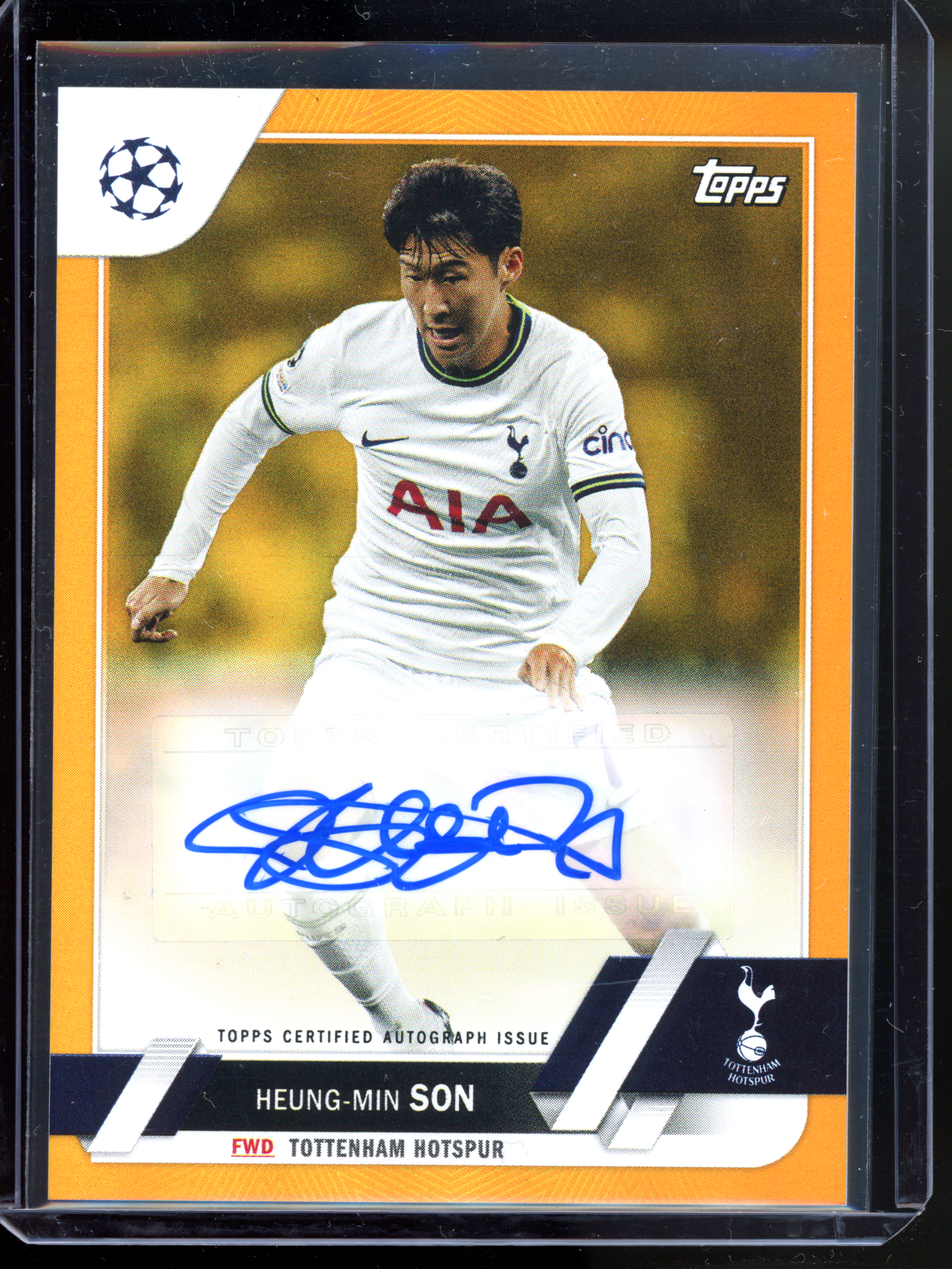 Heung-Min Son Autograph Orange - Limited to 25 | 2022-23 Topps UEFA Club Competitions