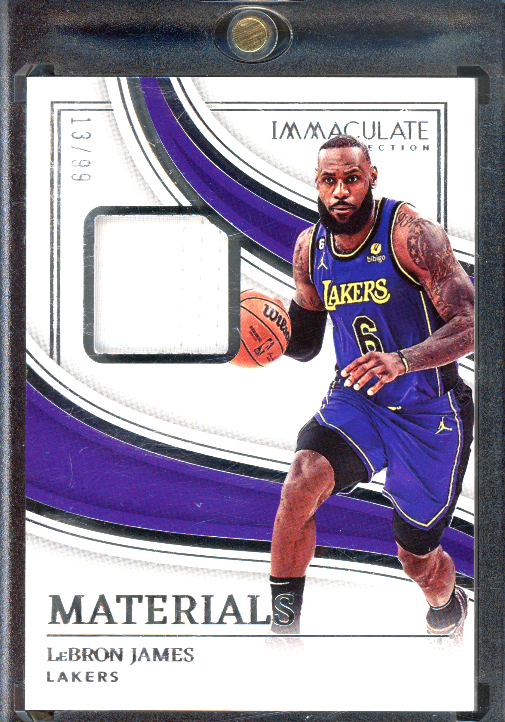 LeBron James Materials Worn Jersey Piece - Limited to 99 | 2022-23 Panini Immaculate