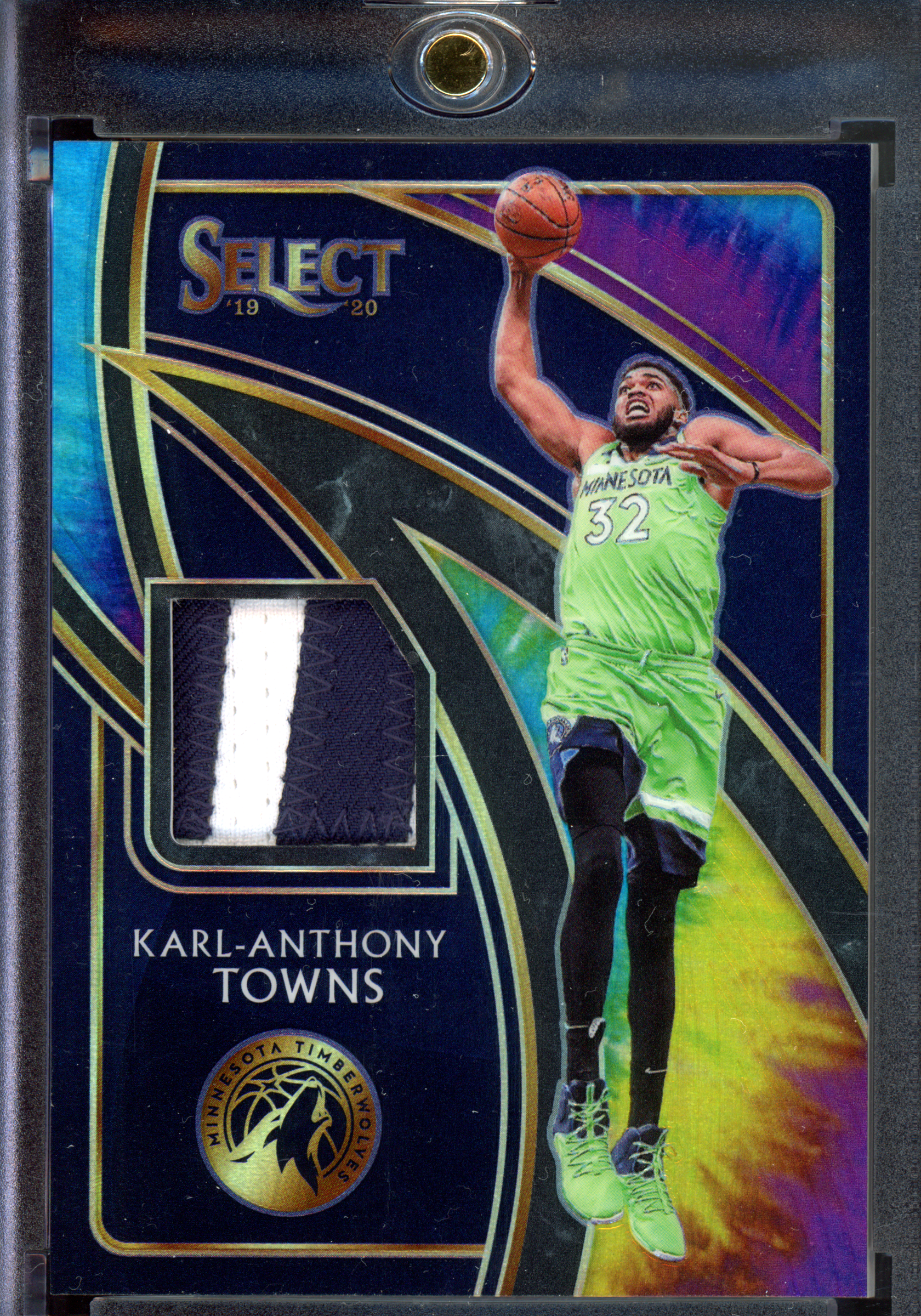 Karl-Anthony Towns Die-Tye - Worn jersey limited to 15 pieces | 2019-20 Panini Select