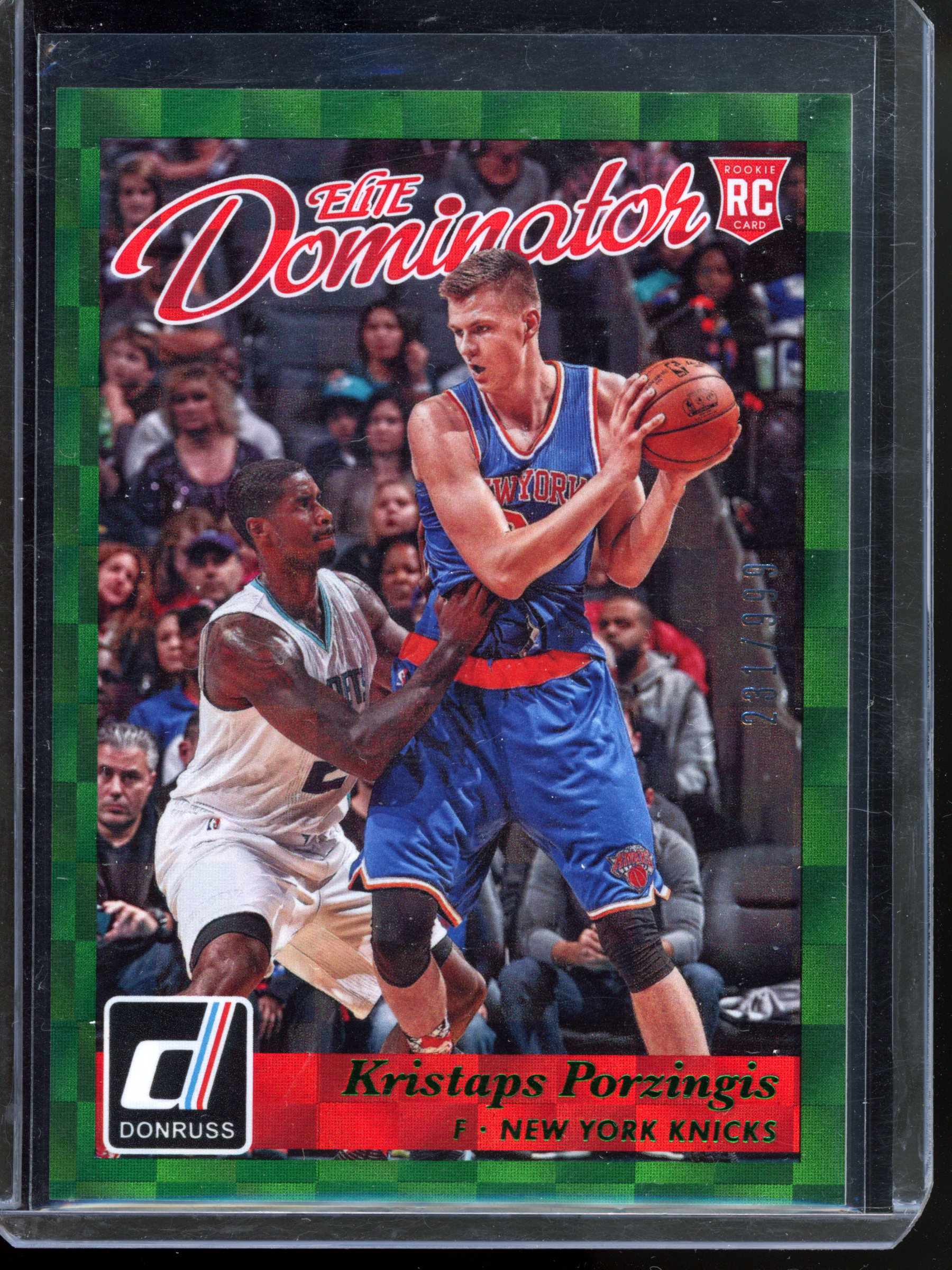 Kristaps Porzingis Elite Dominator Rookie - Limited to 999 | 2015-16 Panini Donruss