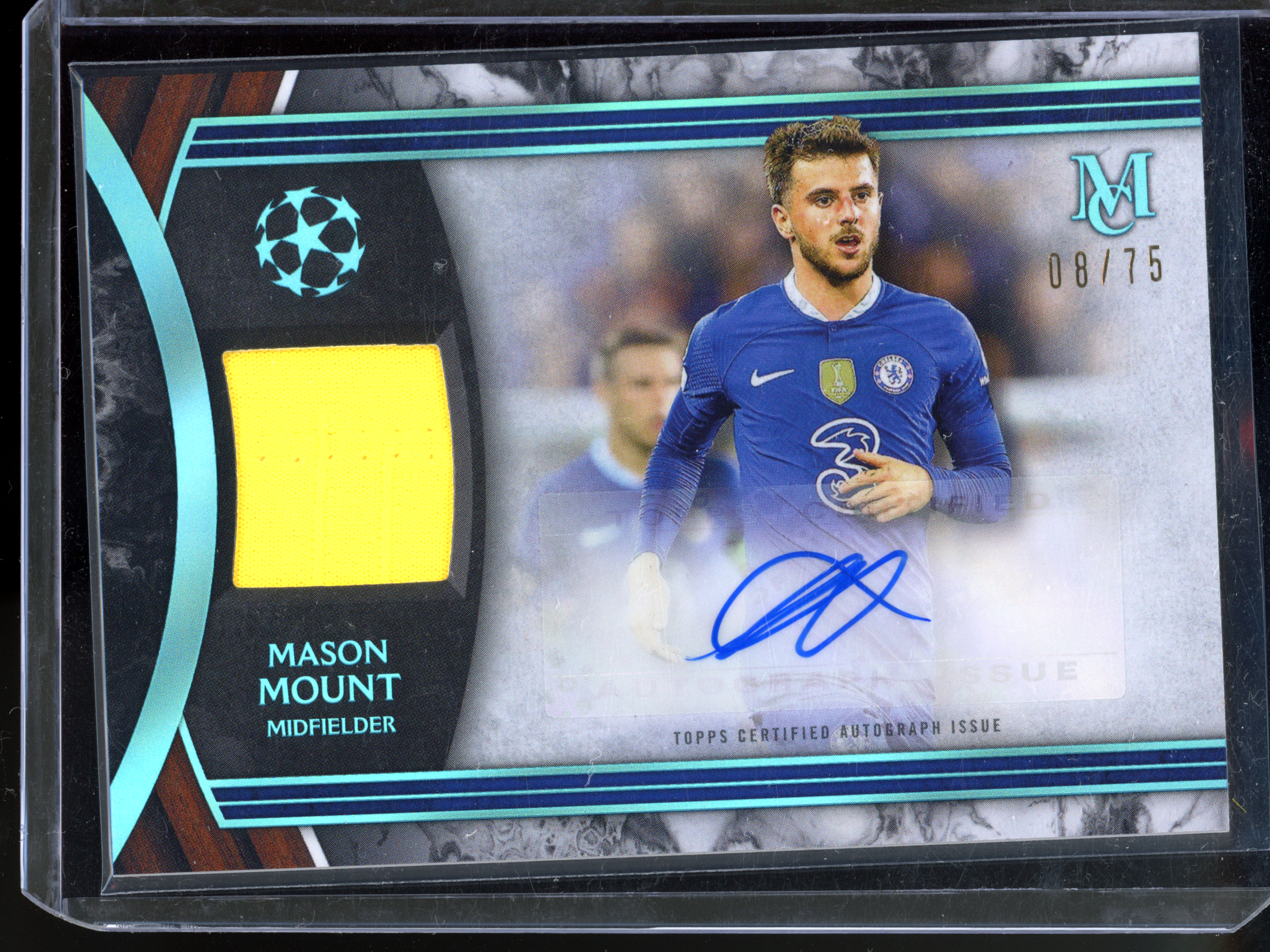 Mason Mount autograph with jersey piece - Limited to 50 | 2022-23 Topps Museum Collection