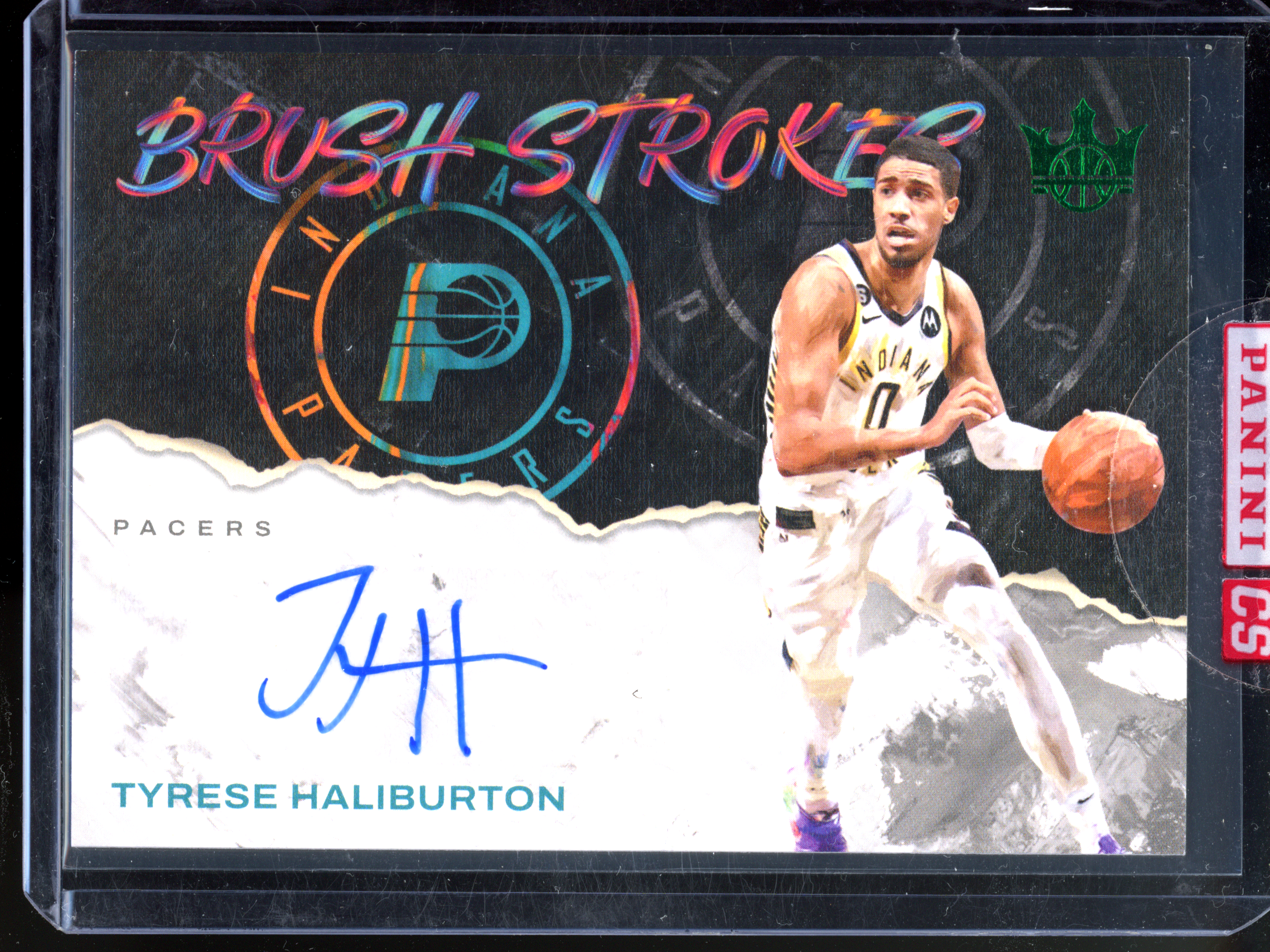 Tyrese Haliburton Autograph Brush Strokes I 2023-24 Panini Court Kings