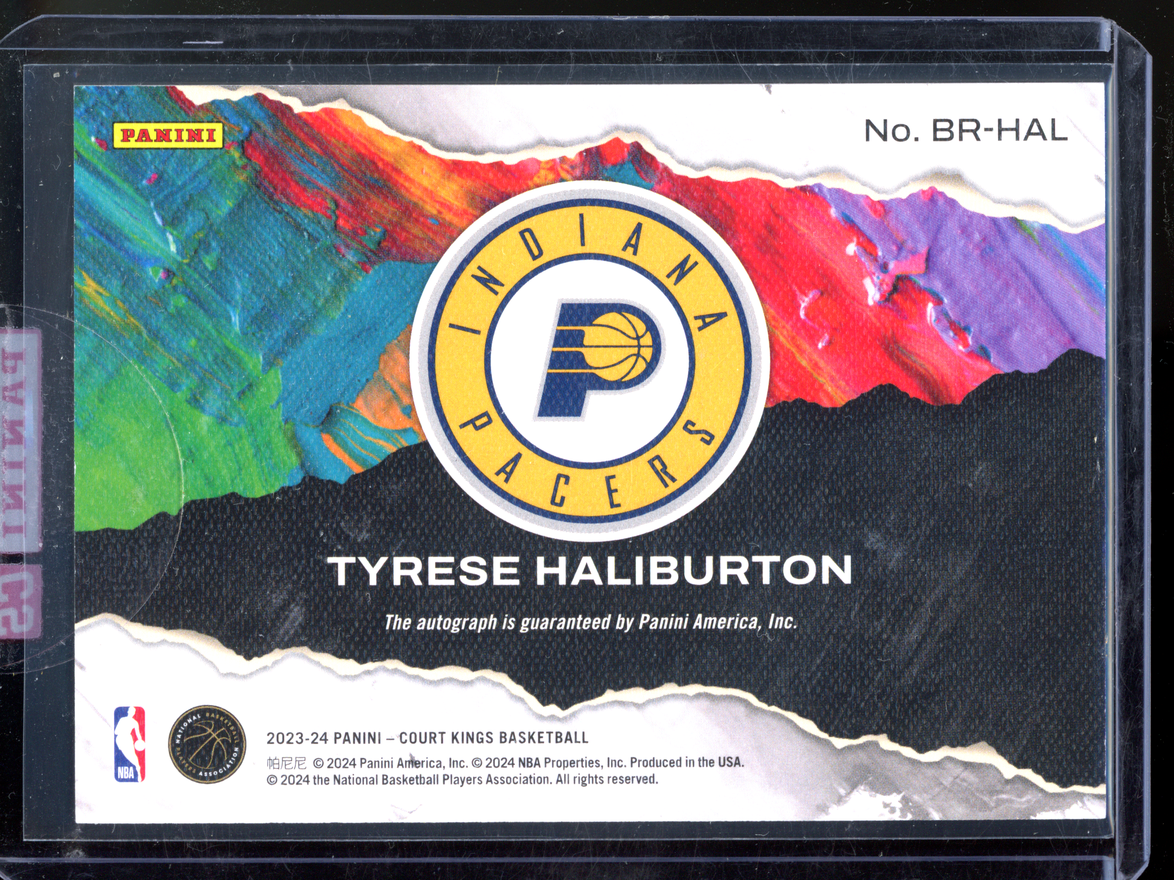 Tyrese Haliburton Autograph Brush Strokes I 2023-24 Panini Court Kings