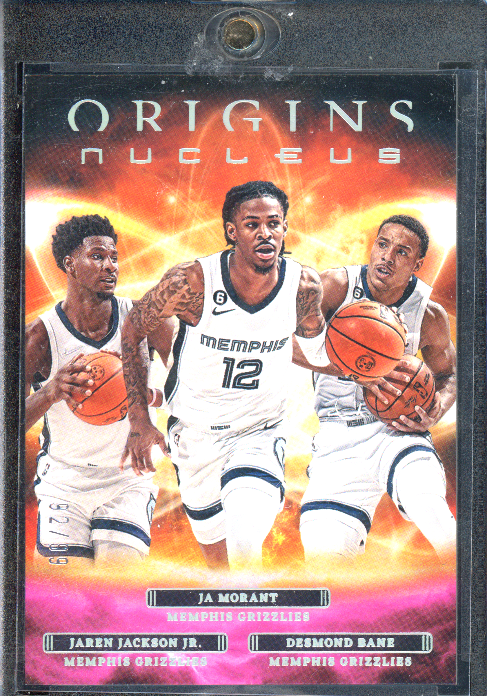 Ja Morant, Desmond Bane, Jaren Jackson Jr. Nucleus I Limited to 99 copies I 2023-24 Panini Origins