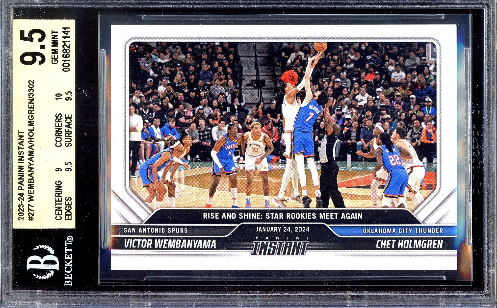 Victor Wembanyama &amp; Chet Holmgren - Limited to 3301 - BGS 9.5 - 2023-24 Panini Instant
