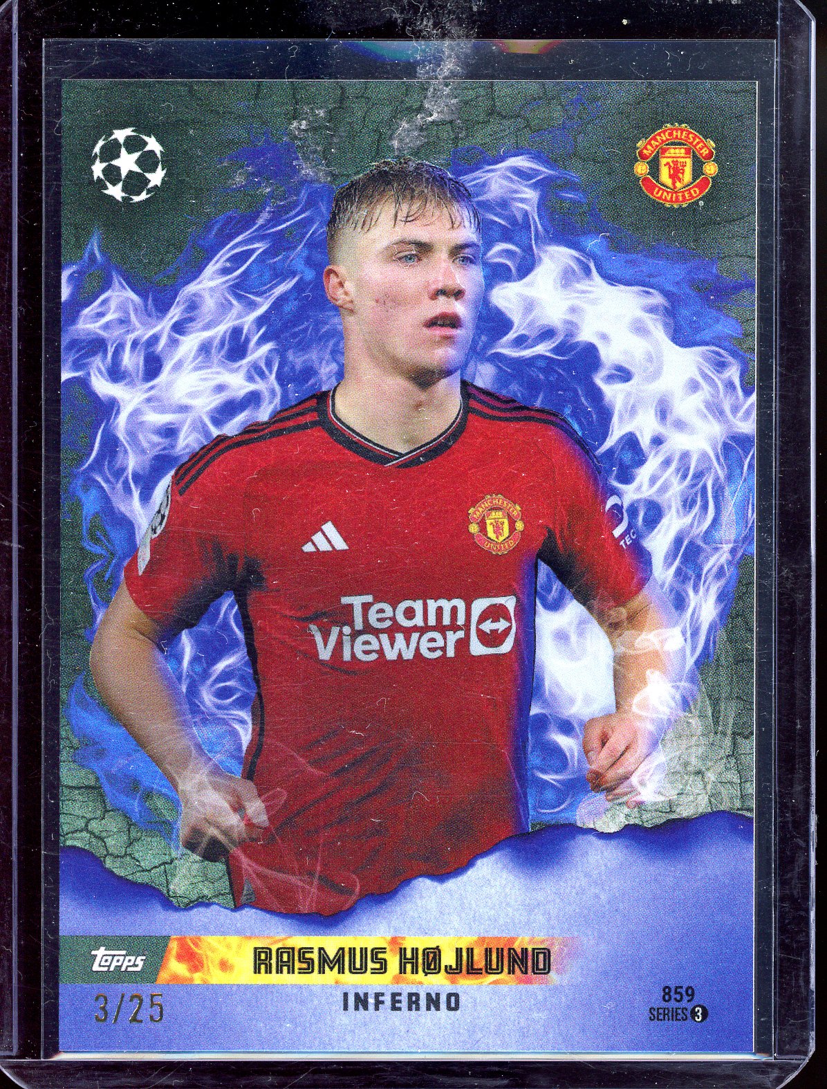 Ramus Hojlund Inferno - Limited to 25 - 2023 Topps Total Football