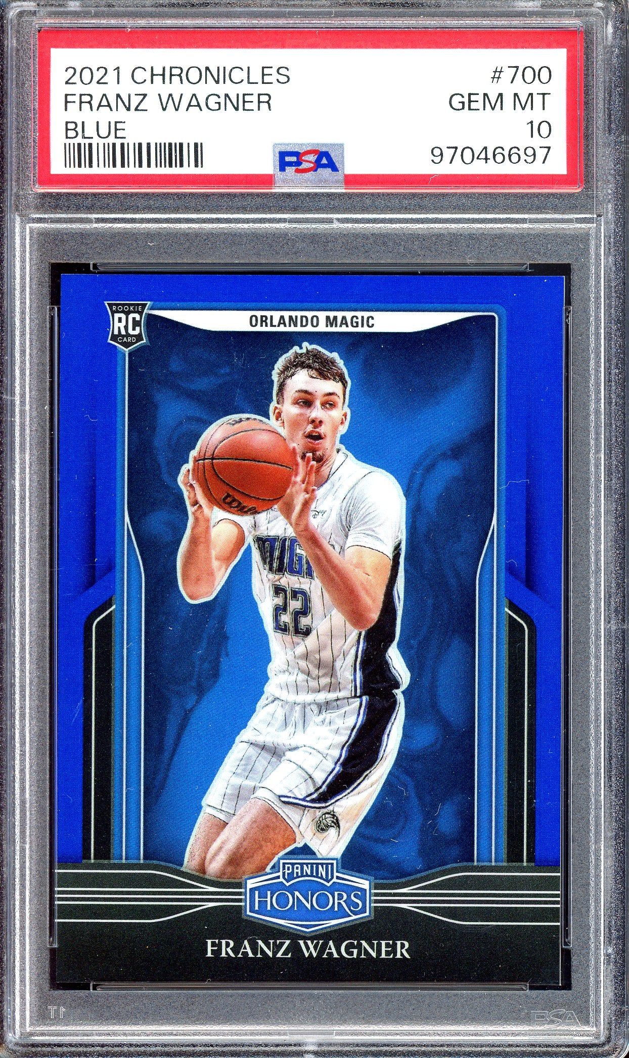 Franz Wagner Blue Rookie - Limited to 99 - PSA 10 - 2021 Panini Chronicles Honors