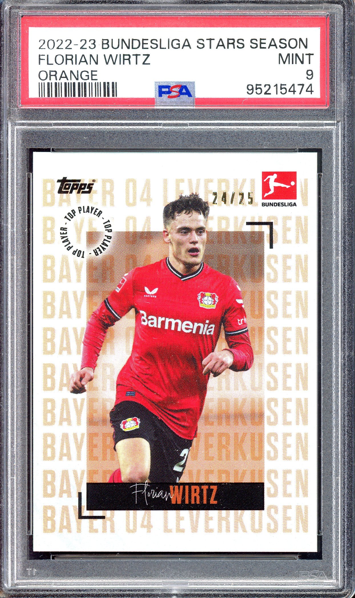 Florian Wirtz Orange - Limited to 25 - 2022-23 Bundesliga Star Season