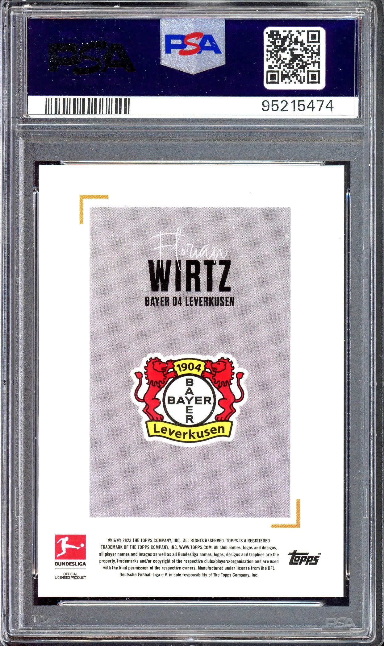 Florian Wirtz Orange - Limited to 25 - 2022-23 Bundesliga Star Season